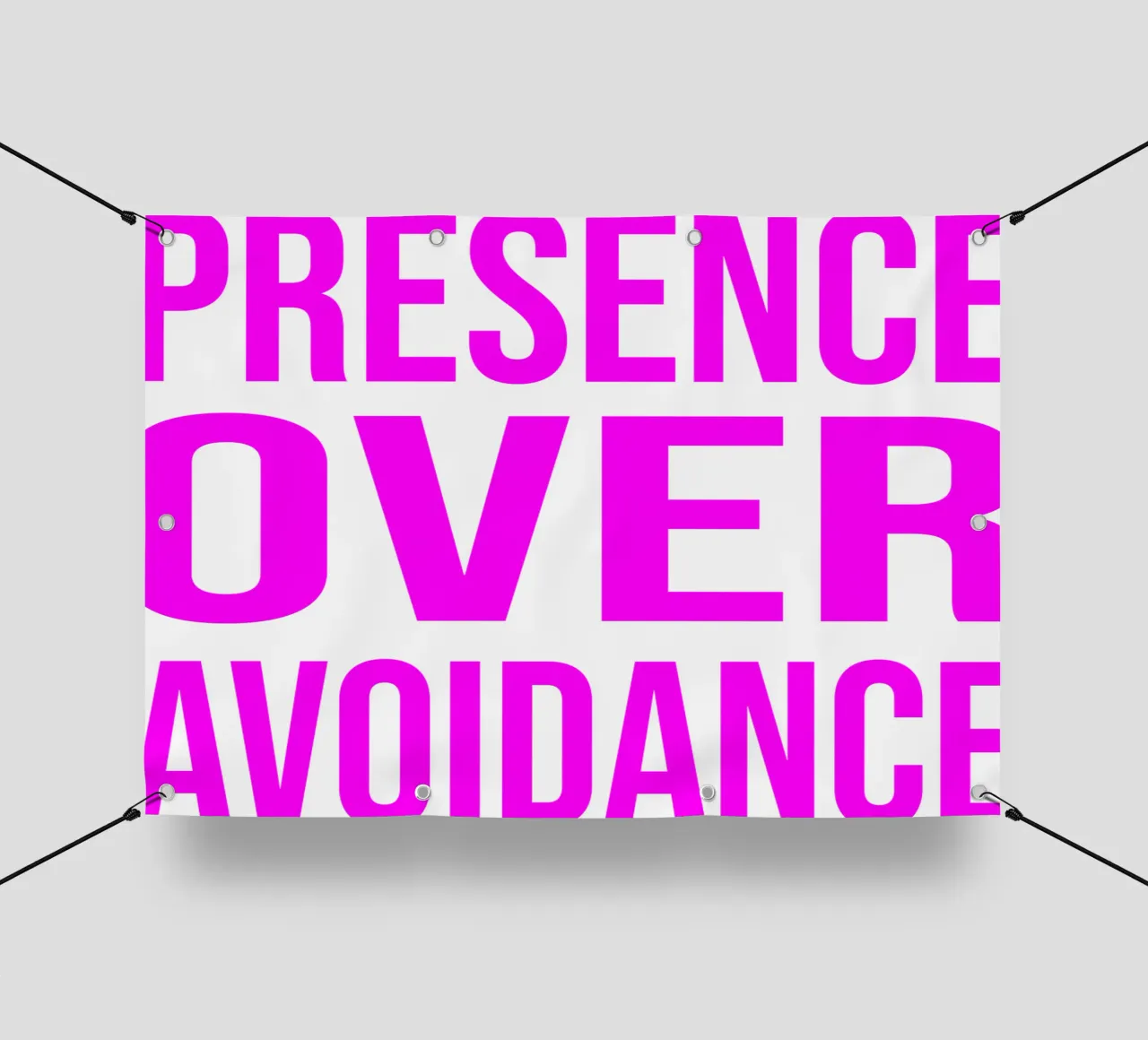 OVER series- bold letters, brave values (5 colors) telo in pvc da FRICKE DESIGN