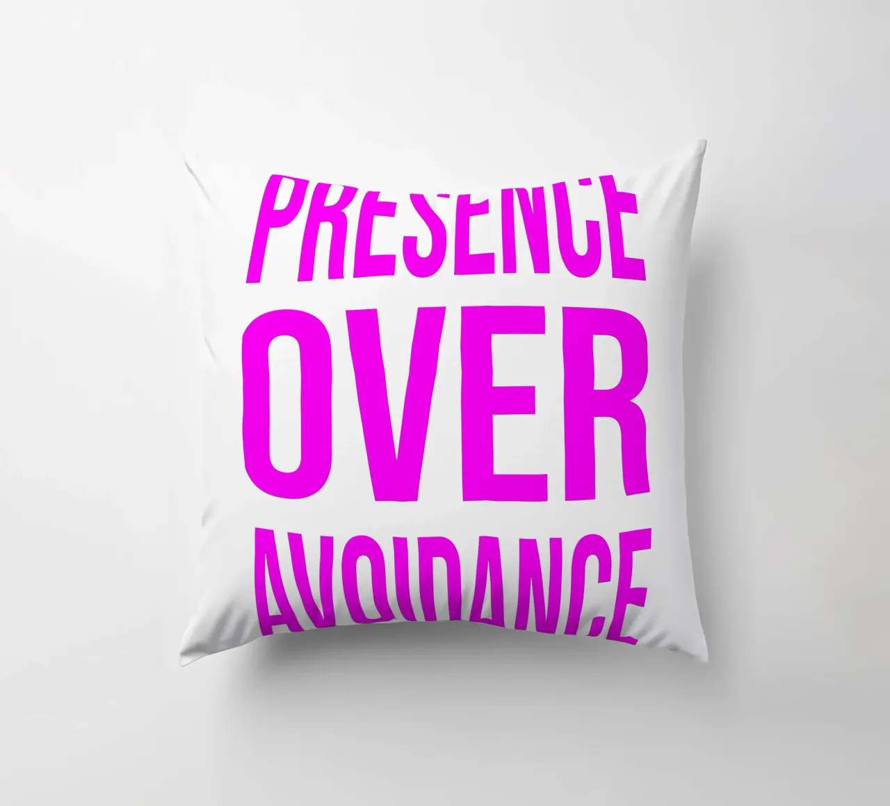 OVER series- bold letters, brave values (5 colors) cuscino da FRICKE DESIGN