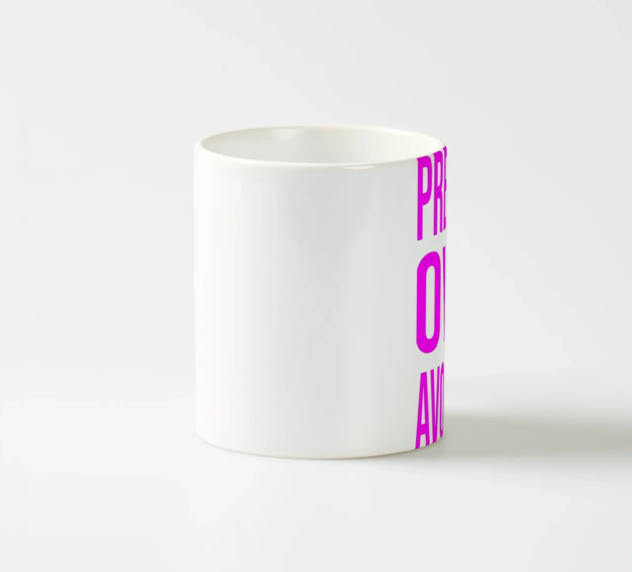 OVER series- bold letters, brave values (5 colors) tazza in ceramica da FRICKE DESIGN