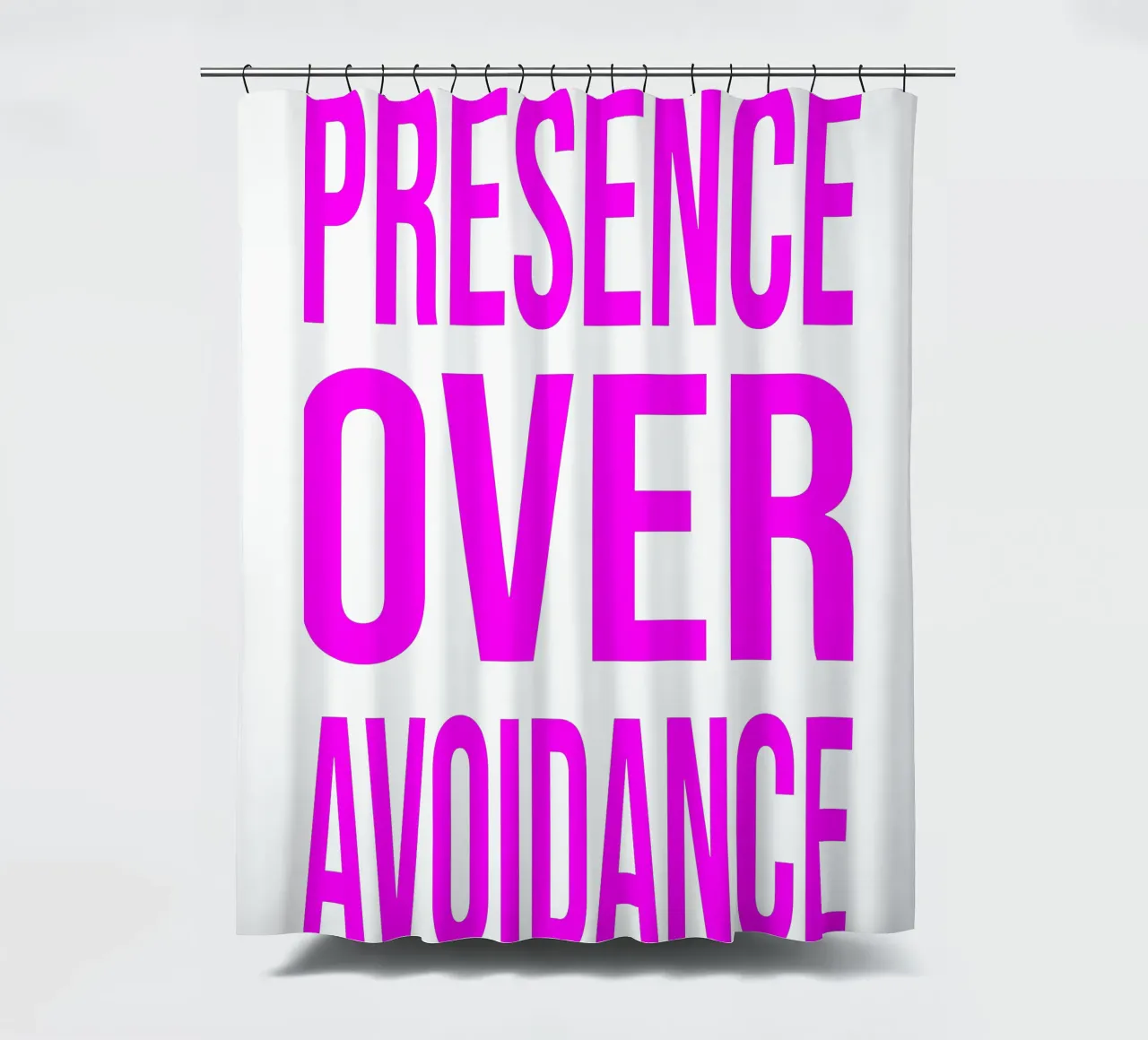 OVER series- bold letters, brave values (5 colors) tenda da doccia da FRICKE DESIGN