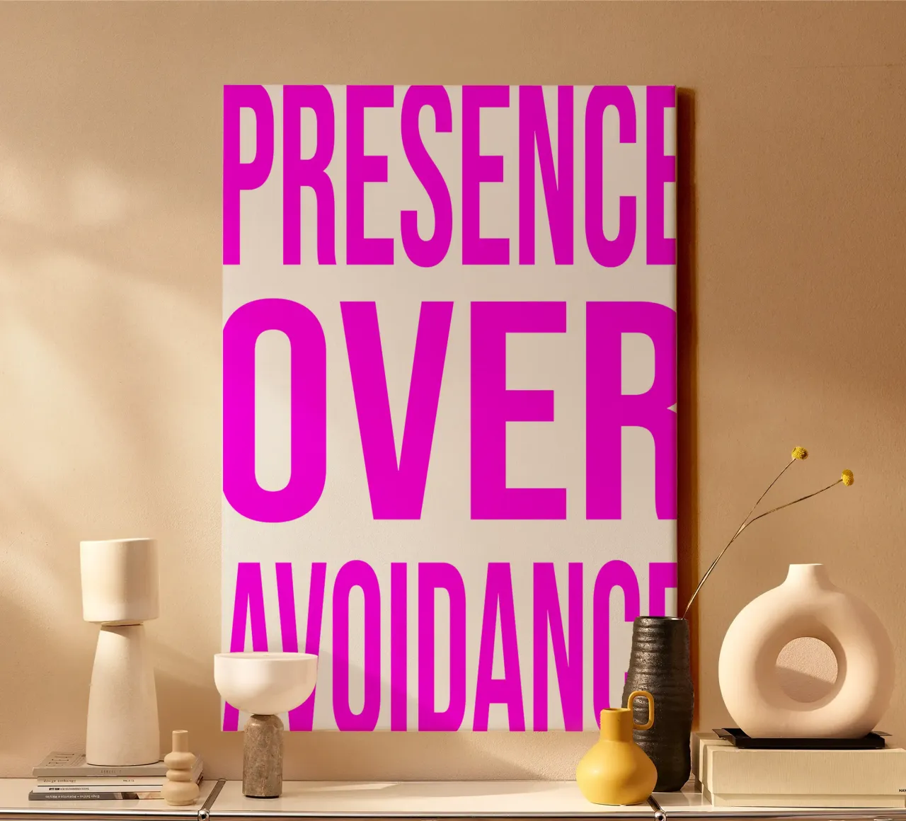 OVER series- bold letters, brave values (5 colors) tela da FRICKE DESIGN