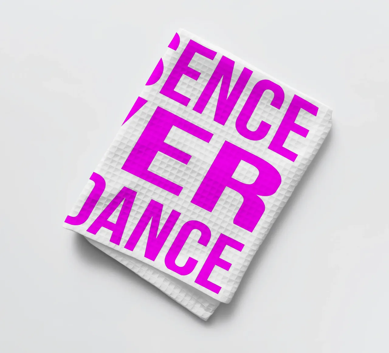 OVER series- bold letters, brave values (5 colors) canovaccio da cucina da FRICKE DESIGN