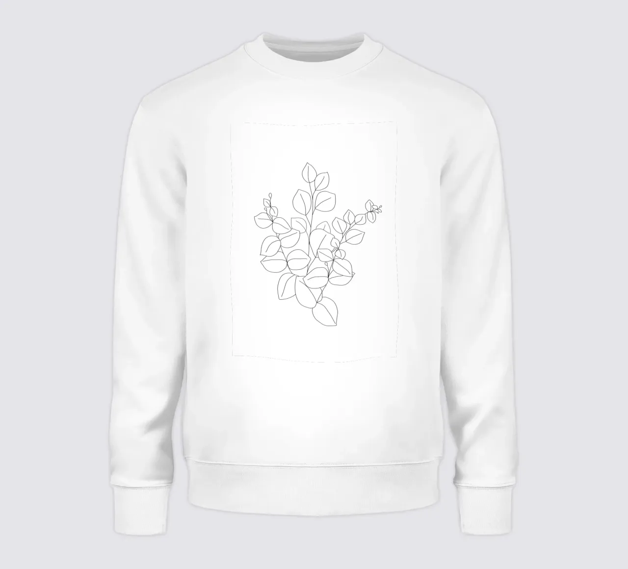 Minimalistic Eucalyptus Line Art felpa da Nadjaa