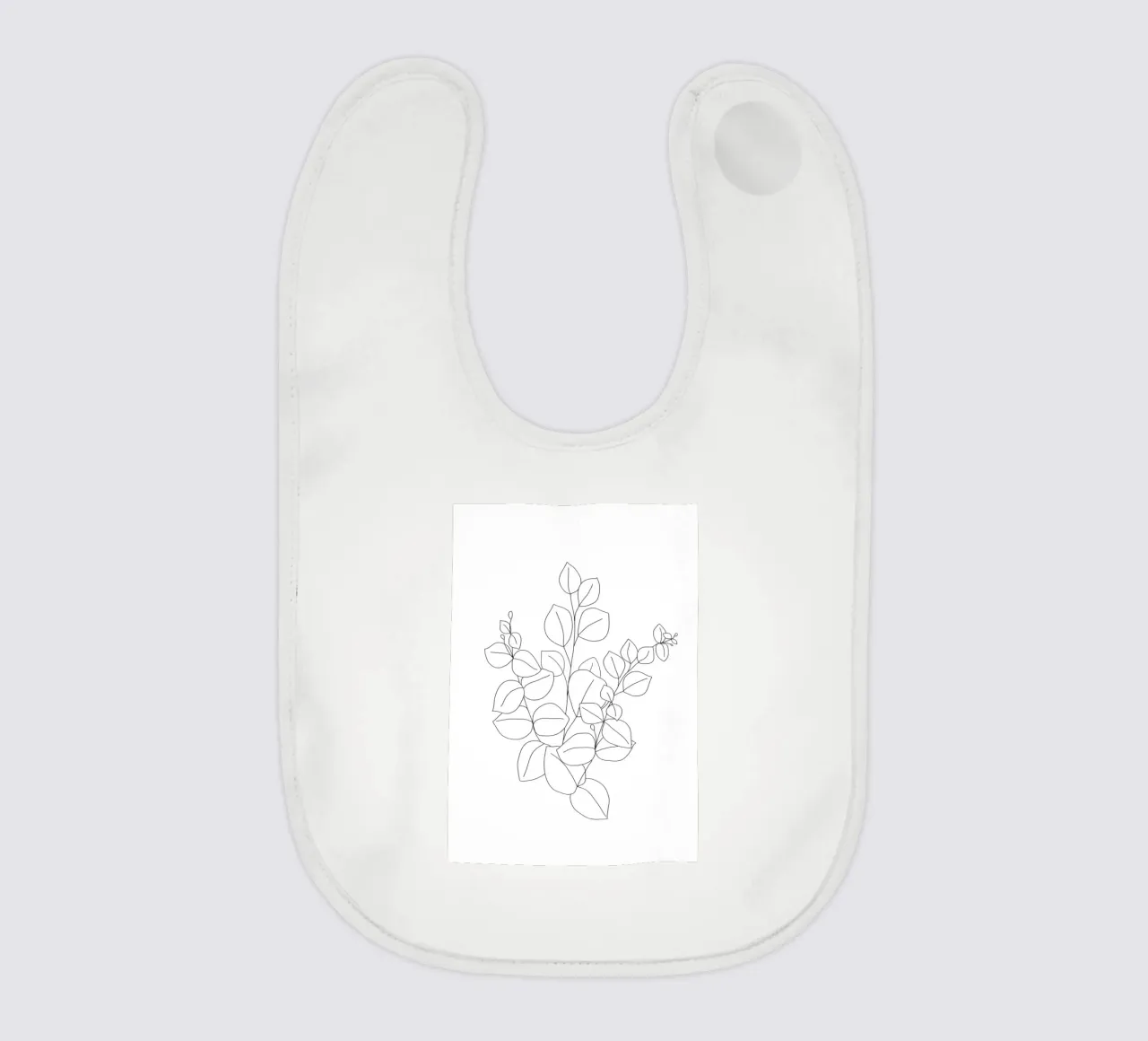 Minimalistic Eucalyptus Line Art bavaglino da Nadjaa