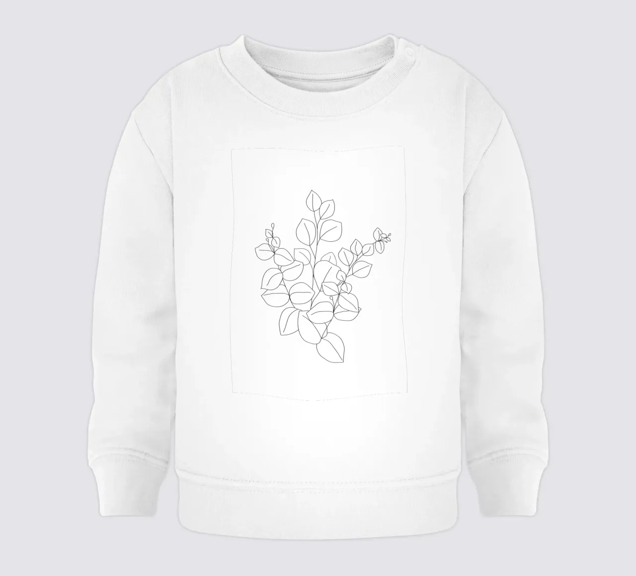 Minimalistic Eucalyptus Line Art felpa neonato da Nadjaa
