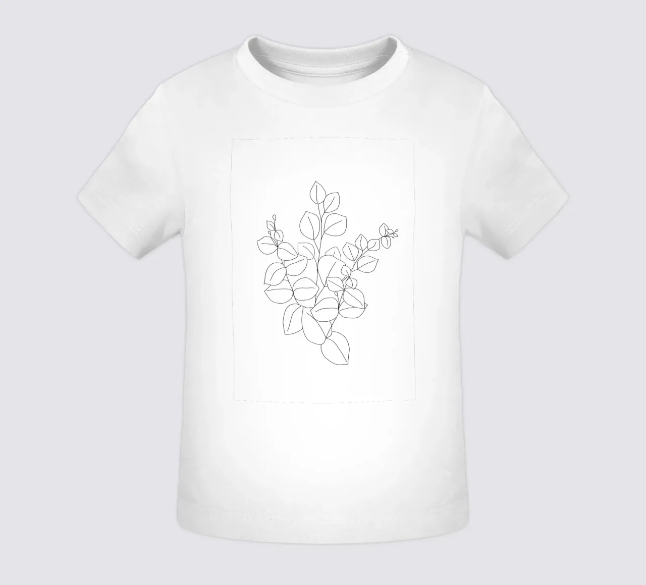 Minimalistic Eucalyptus Line Art maglietta neonato da Nadjaa