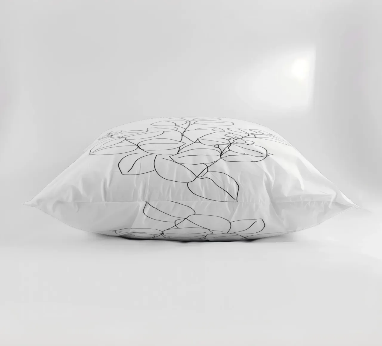 Minimalistic Eucalyptus Line Art cuscino da Nadjaa