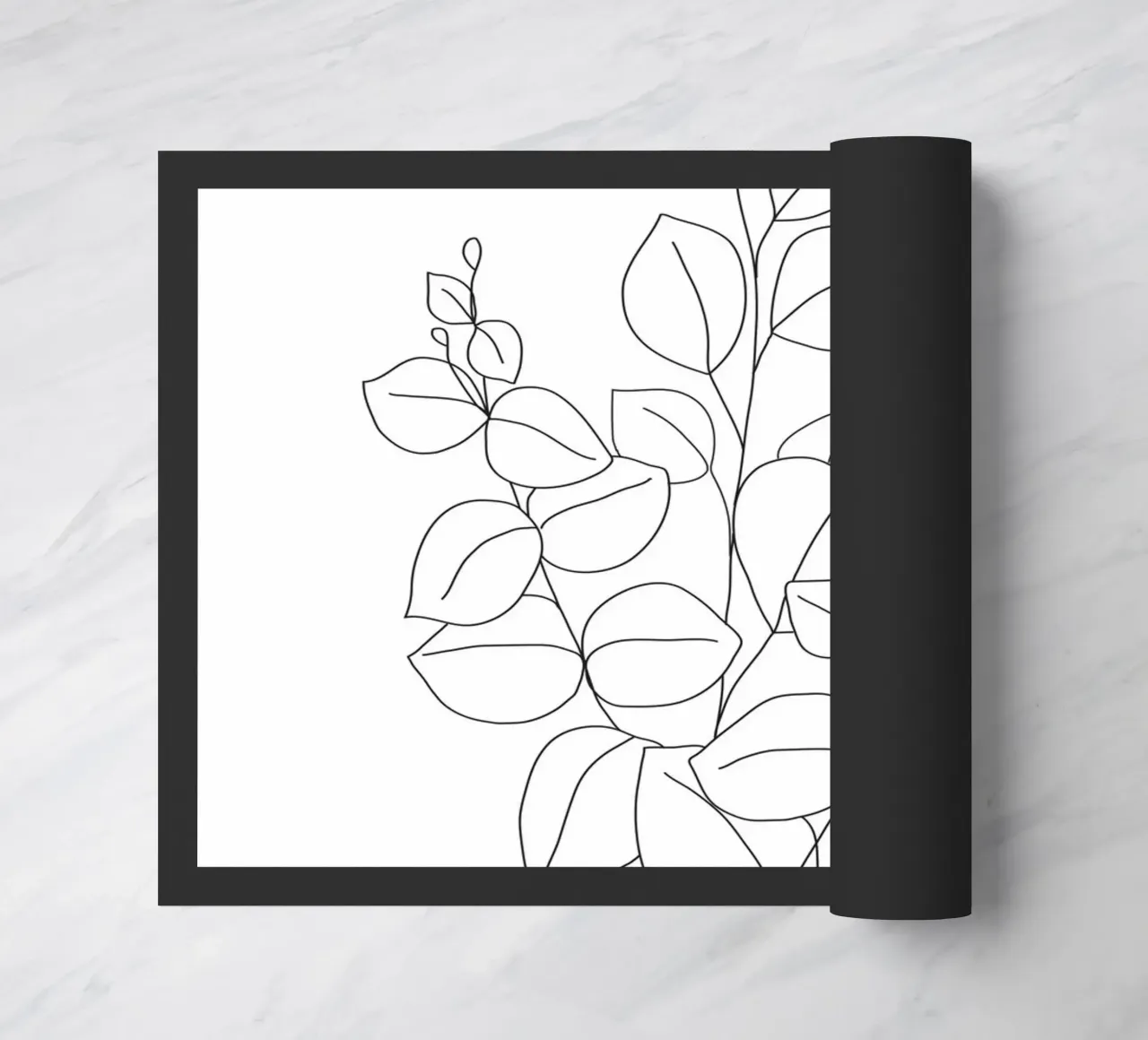 Minimalistic Eucalyptus Line Art zerbino da Nadjaa
