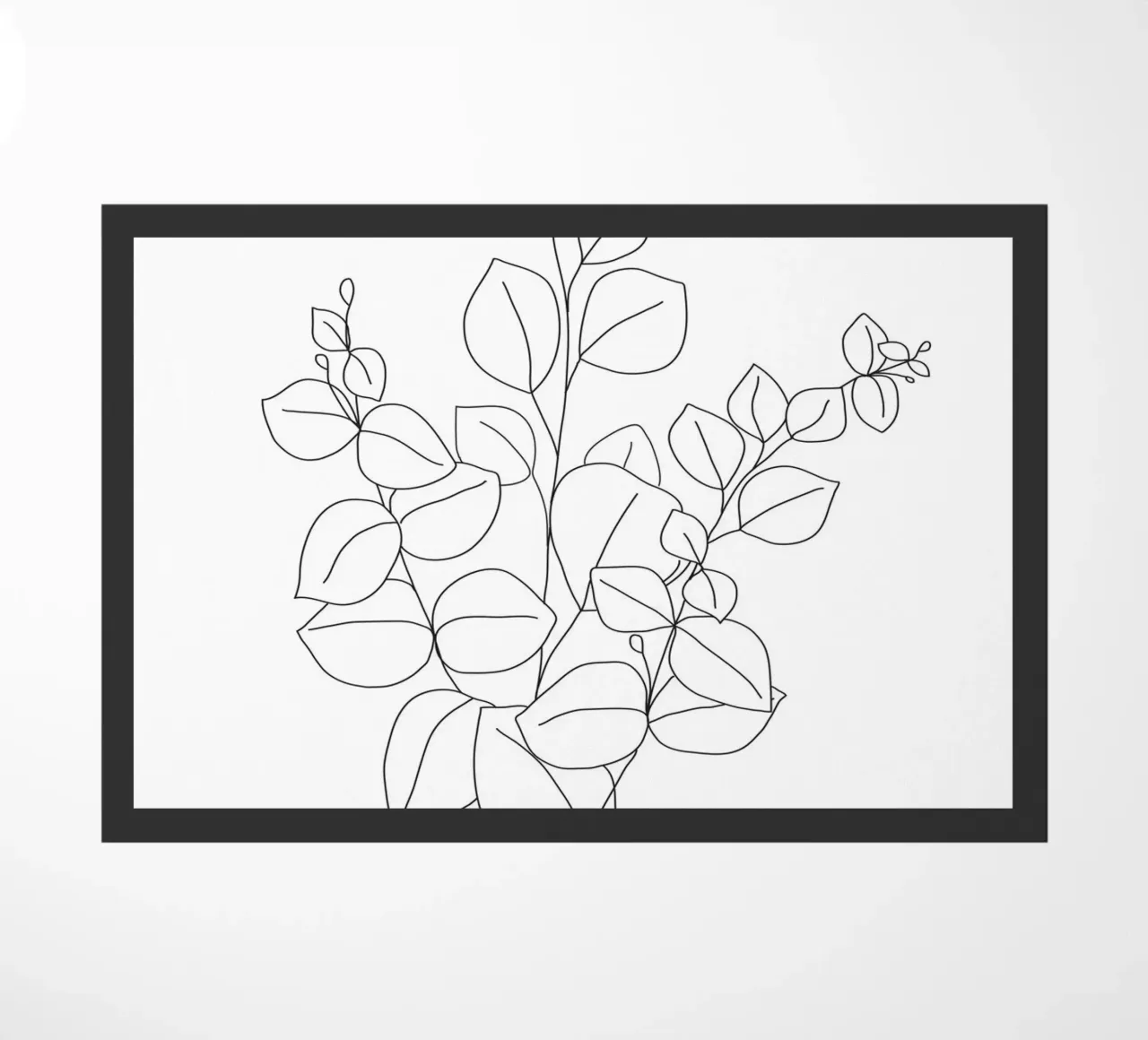 Minimalistic Eucalyptus Line Art zerbino da Nadjaa