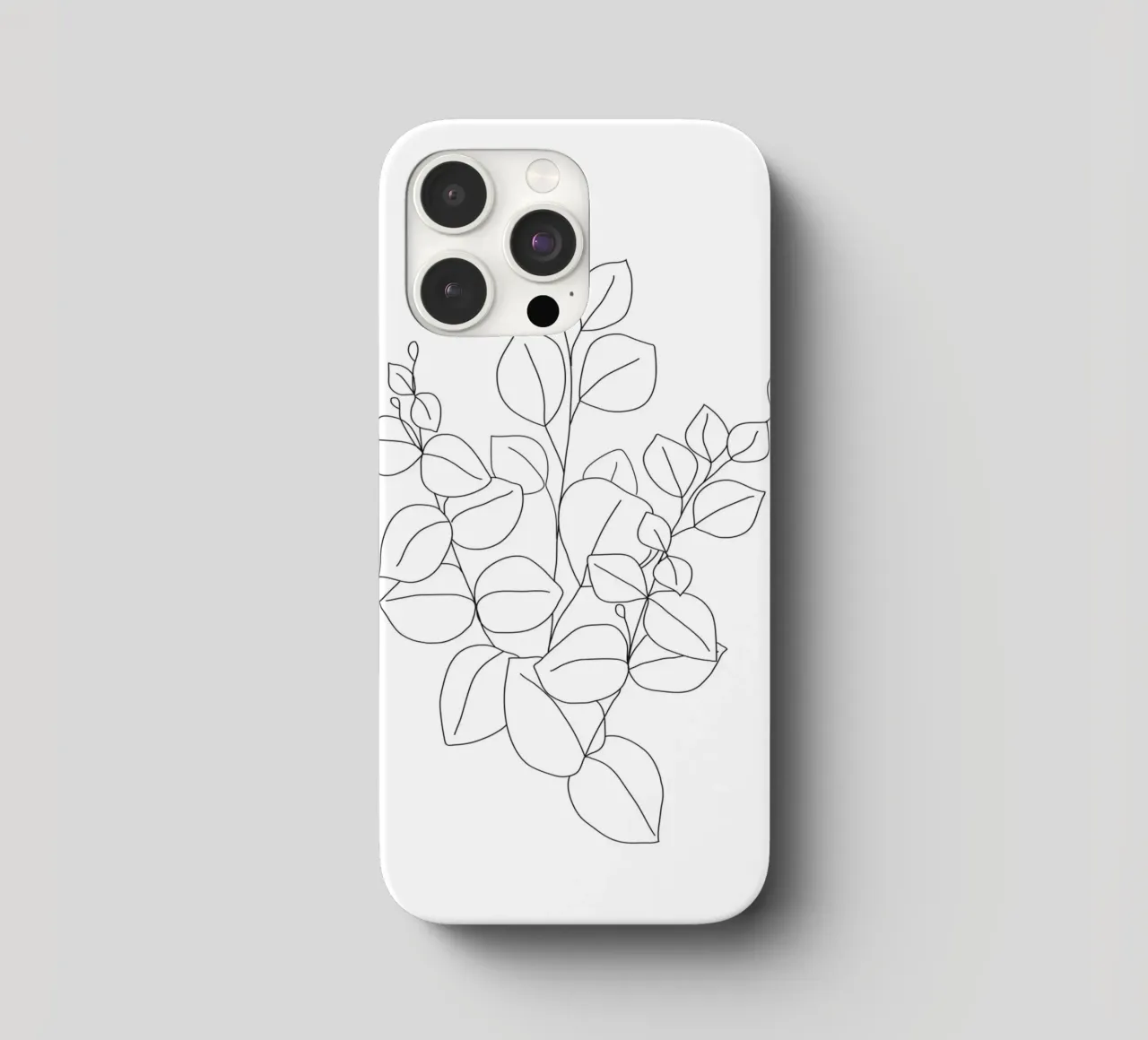Minimalistic Eucalyptus Line Art cover iphone da Nadjaa