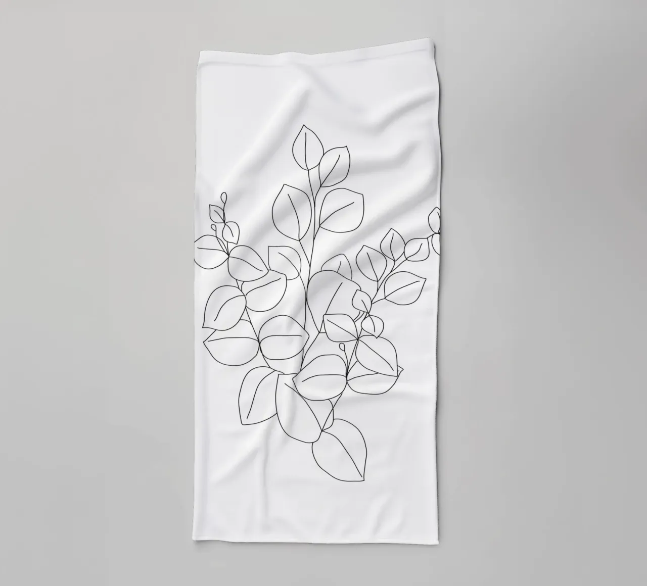Minimalistic Eucalyptus Line Art asciugamano da bagno da Nadjaa