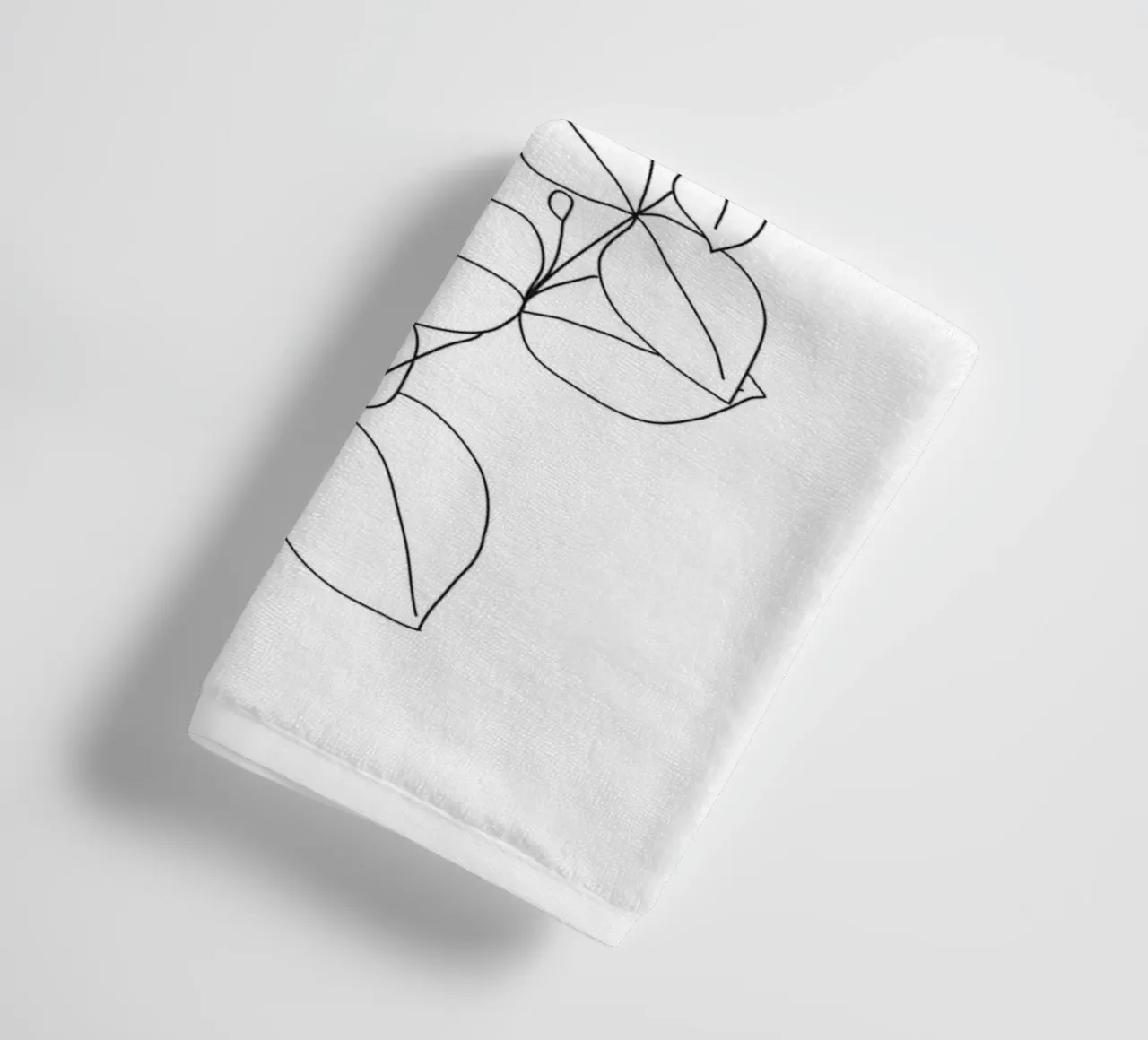 Minimalistic Eucalyptus Line Art asciugamano da bagno da Nadjaa