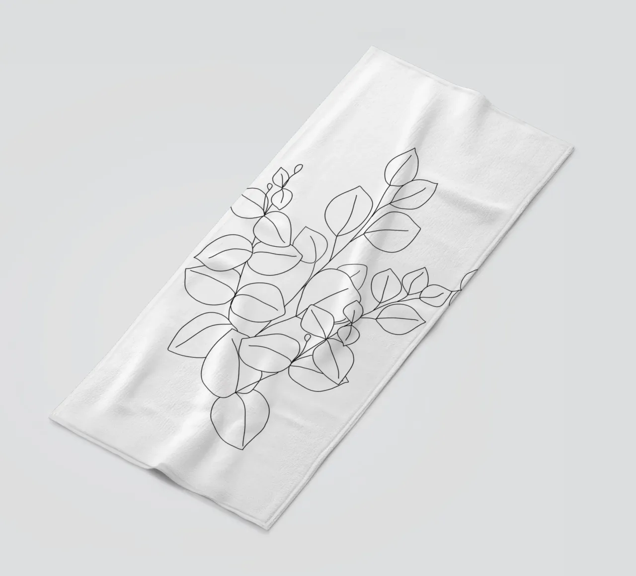 Minimalistic Eucalyptus Line Art telo mare da Nadjaa