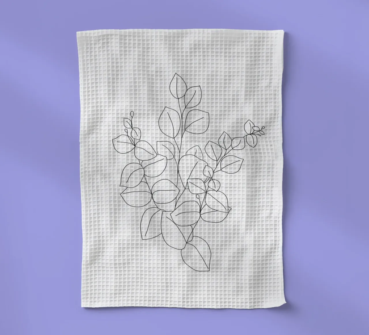 Minimalistic Eucalyptus Line Art canovaccio da cucina da Nadjaa