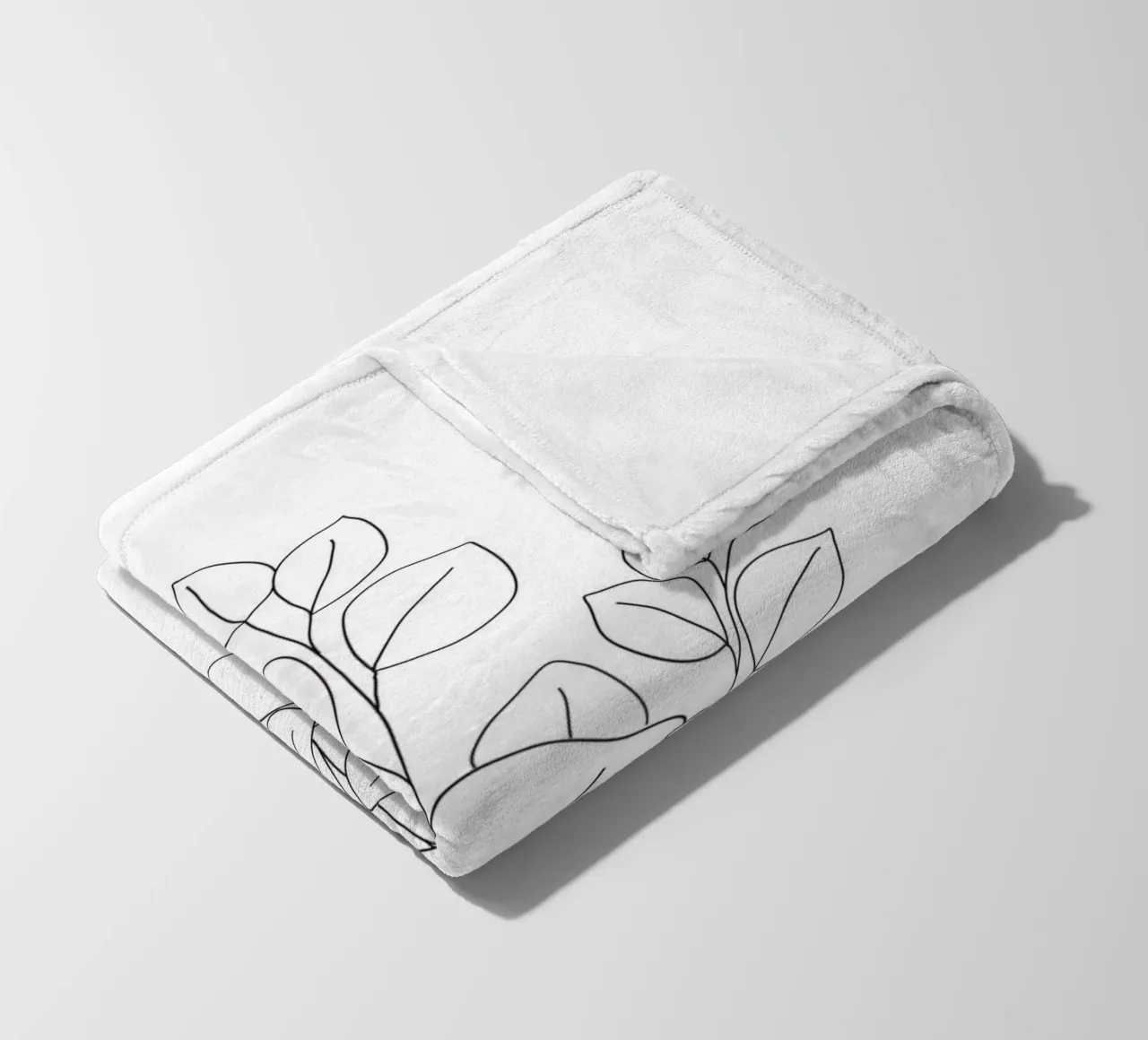 Minimalistic Eucalyptus Line Art coperta in pile da Nadjaa