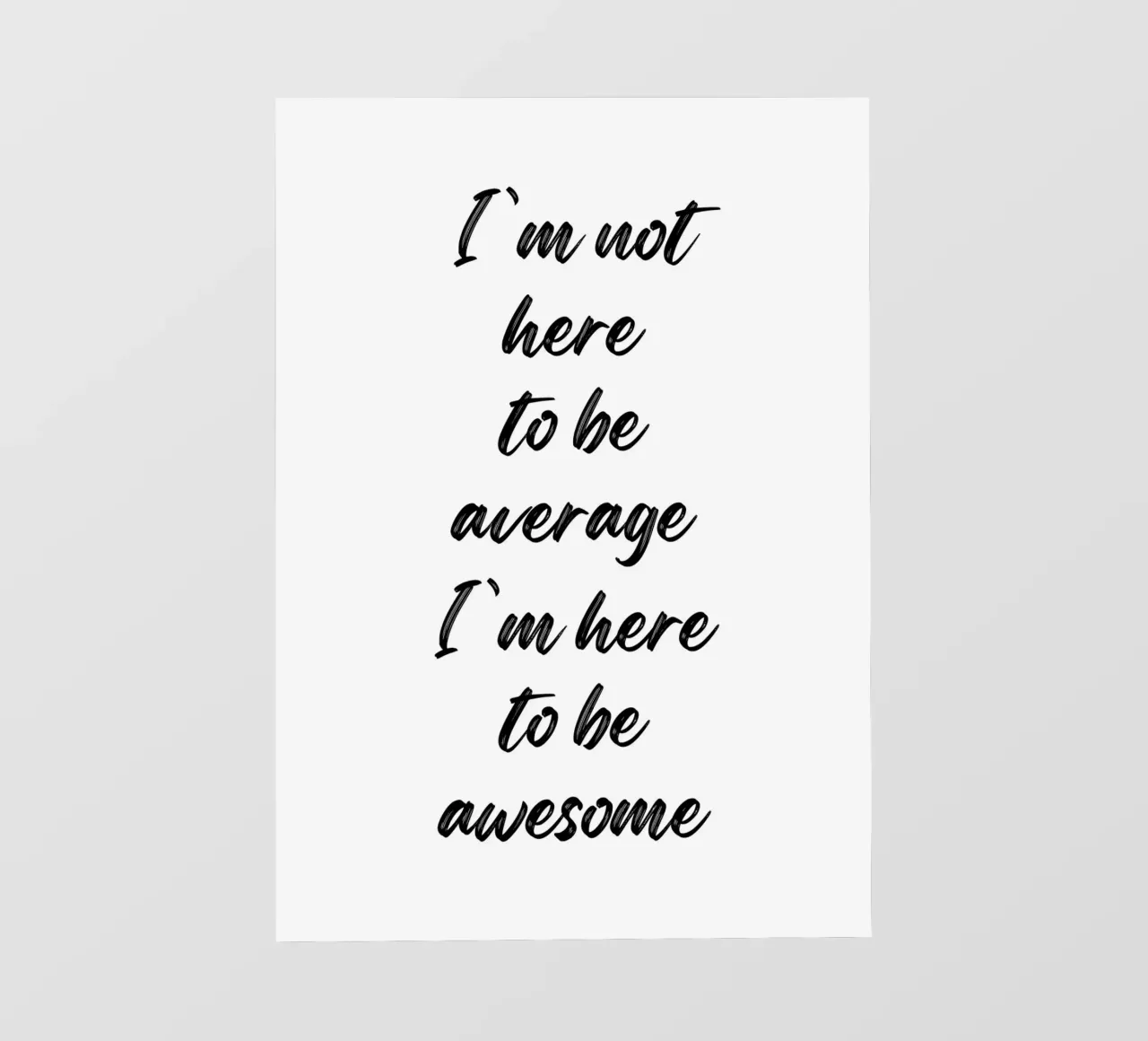 I'm not here to be average pellicola backlit da PinkCandyWalls