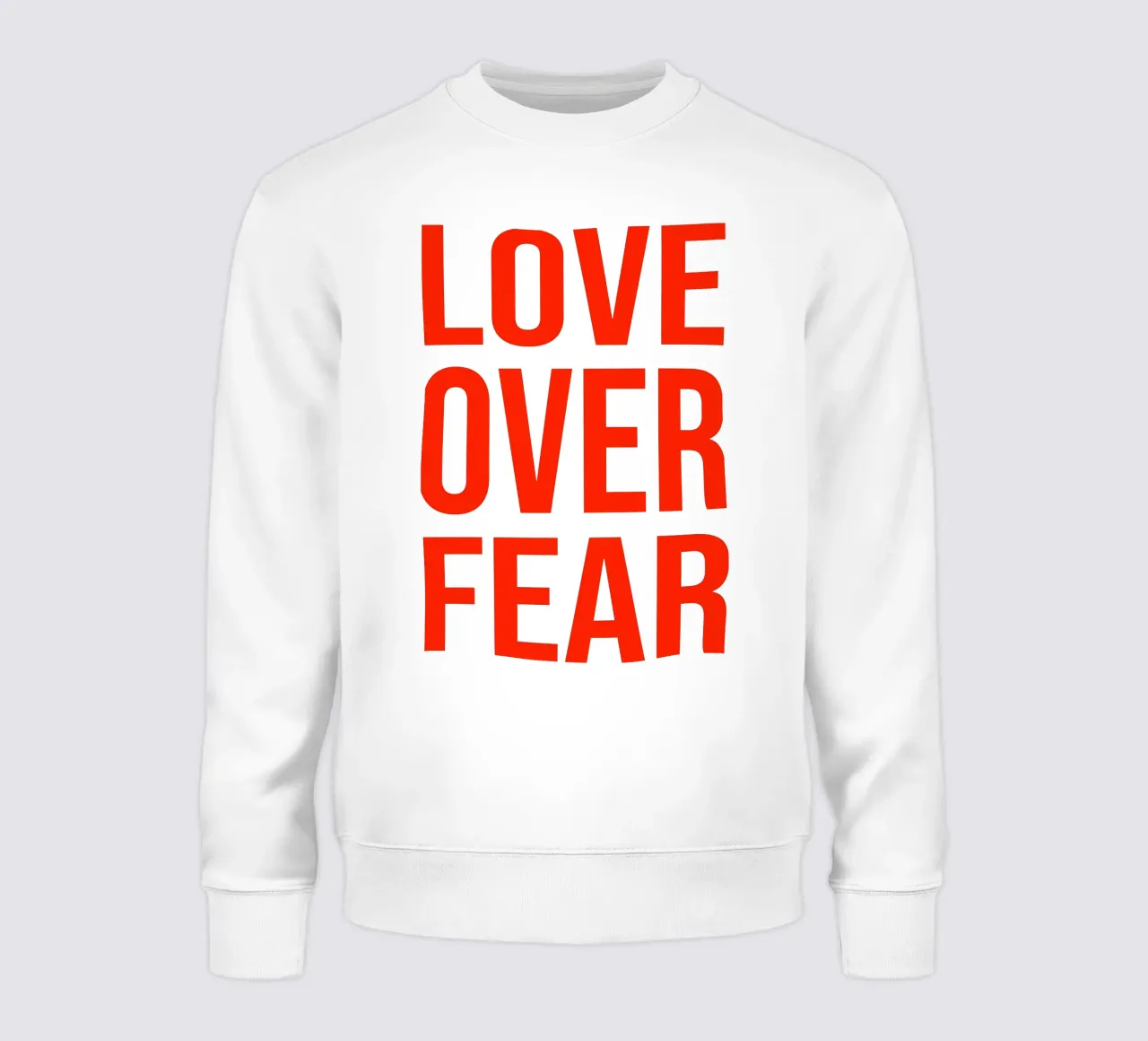 OVER series- bold letters, brave values (5 colors) sudadera de FRICKE DESIGN