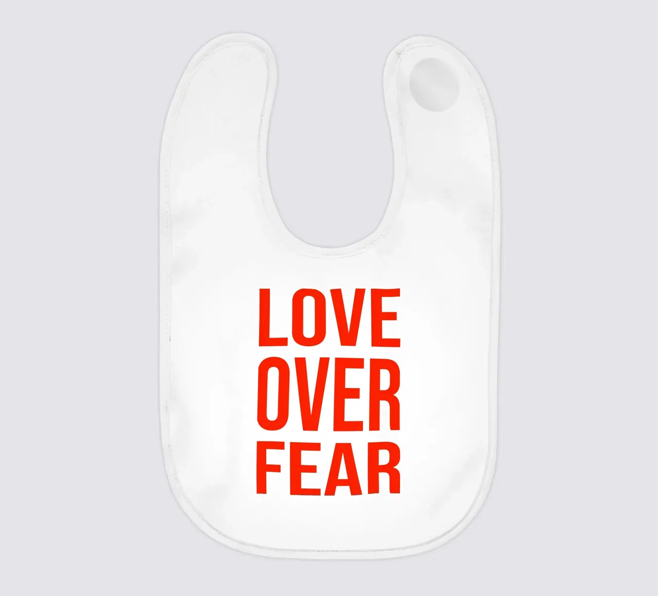 OVER series- bold letters, brave values (5 colors) bavaglino da FRICKE DESIGN