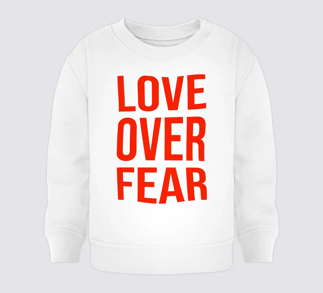 OVER series- bold letters, brave values (5 colors) felpa neonato da FRICKE DESIGN