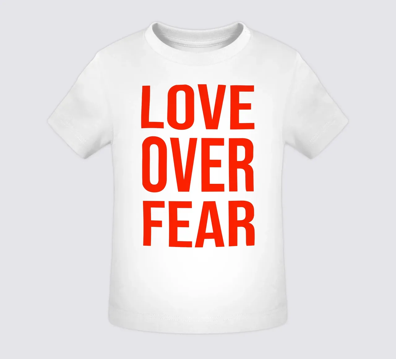 OVER series- bold letters, brave values (5 colors) maglietta neonato da FRICKE DESIGN