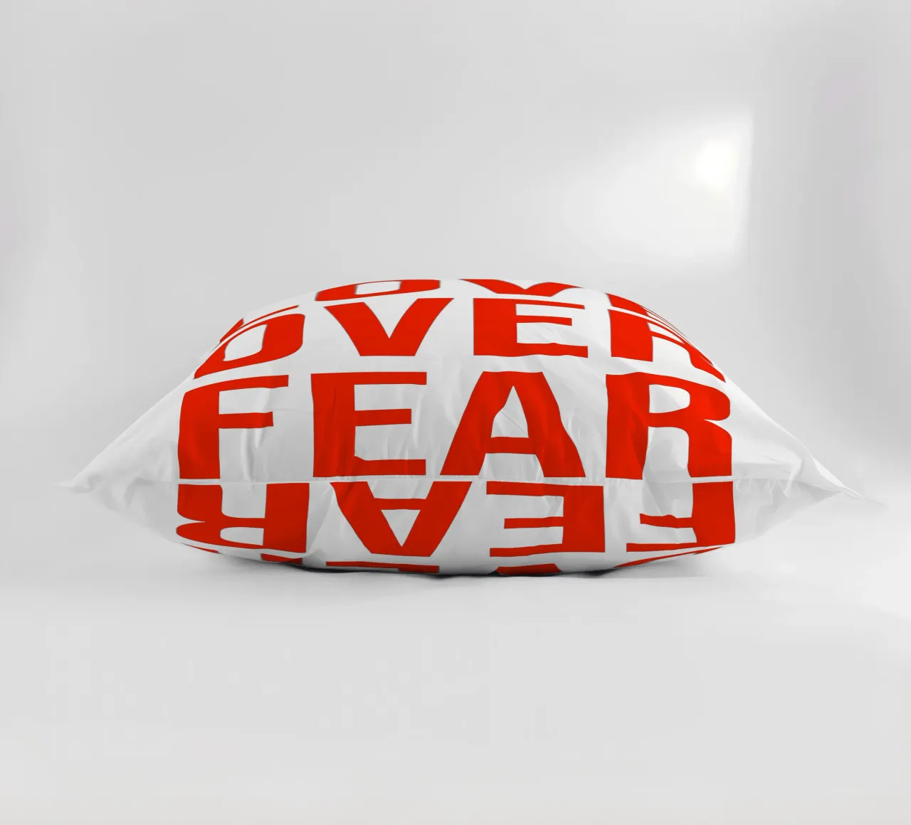 OVER series- bold letters, brave values (5 colors) cuscino da FRICKE DESIGN