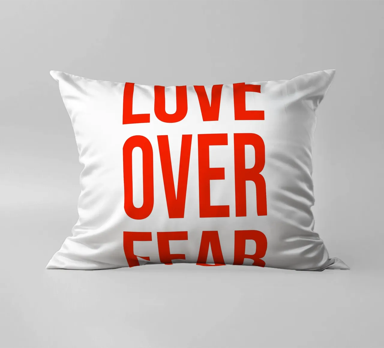 OVER series- bold letters, brave values (5 colors) cuscino da FRICKE DESIGN