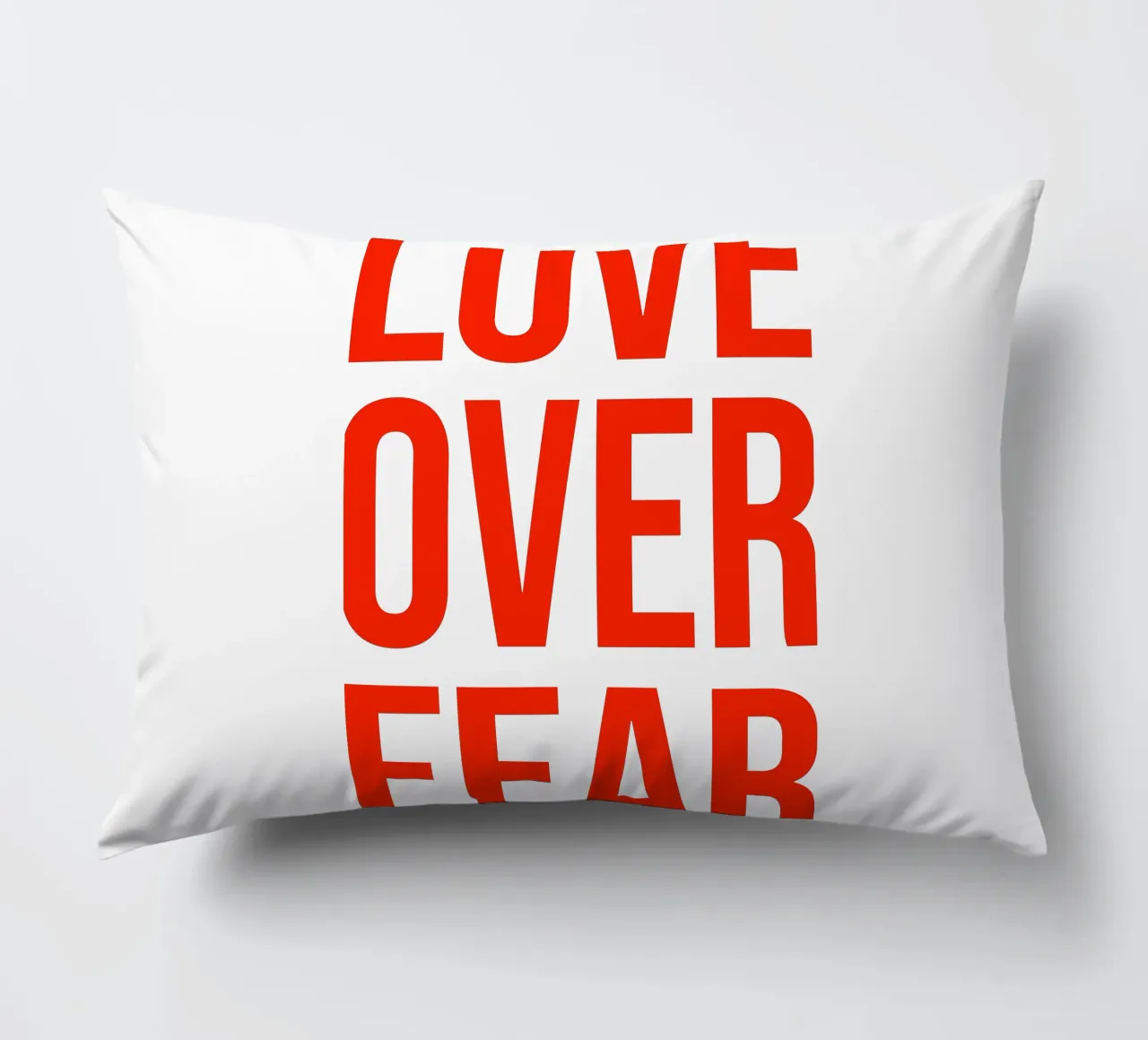 OVER series- bold letters, brave values (5 colors) cuscino da FRICKE DESIGN