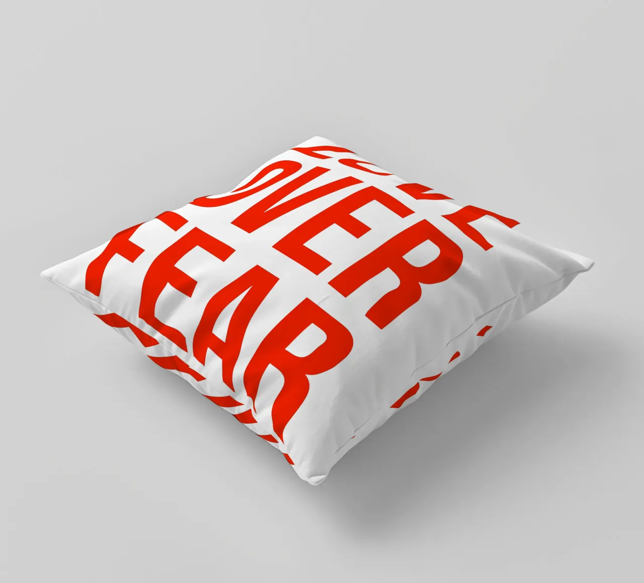 OVER series- bold letters, brave values (5 colors) cuscino da FRICKE DESIGN