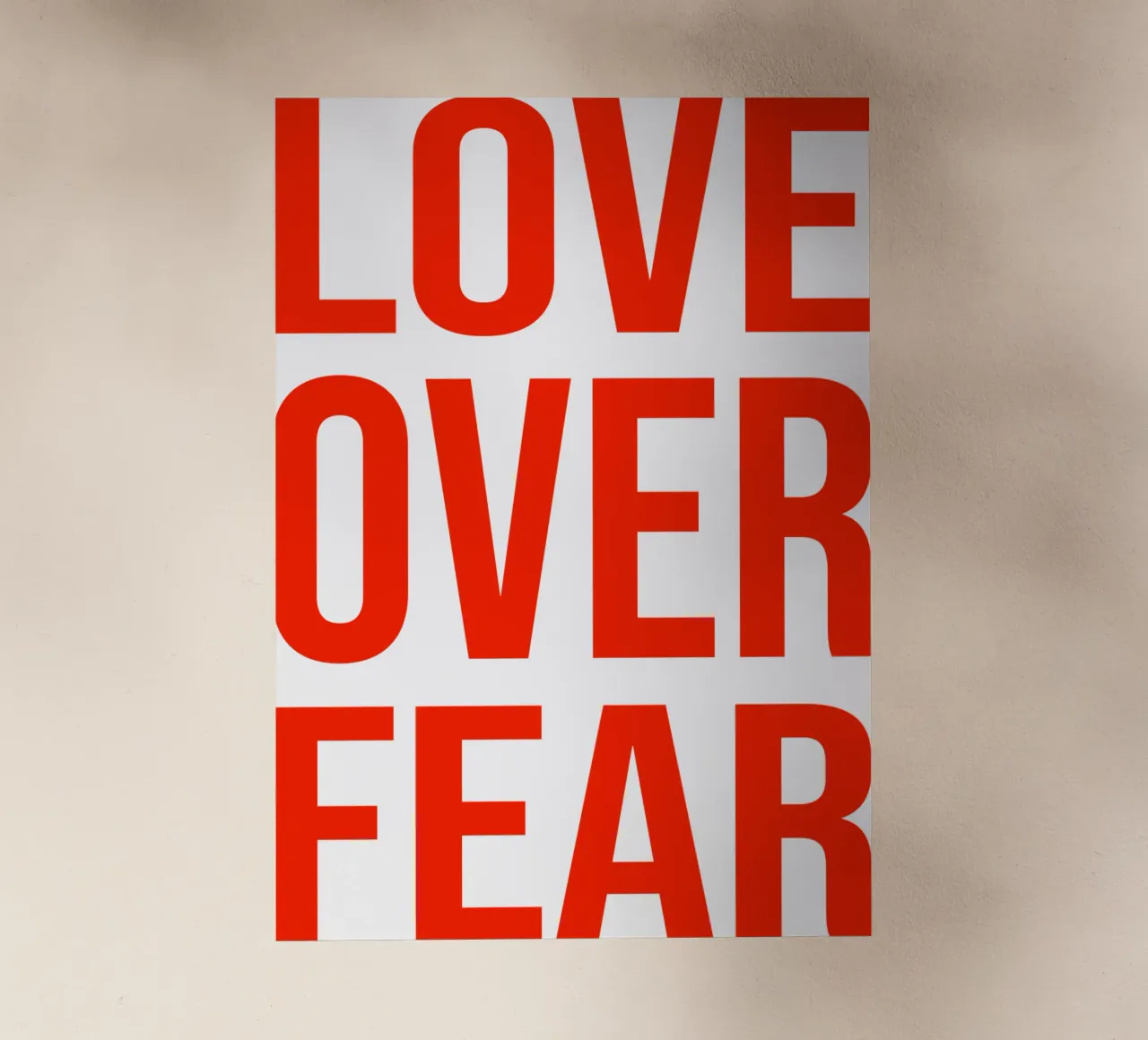 OVER series- bold letters, brave values (5 colors) pellicola backlit da FRICKE DESIGN