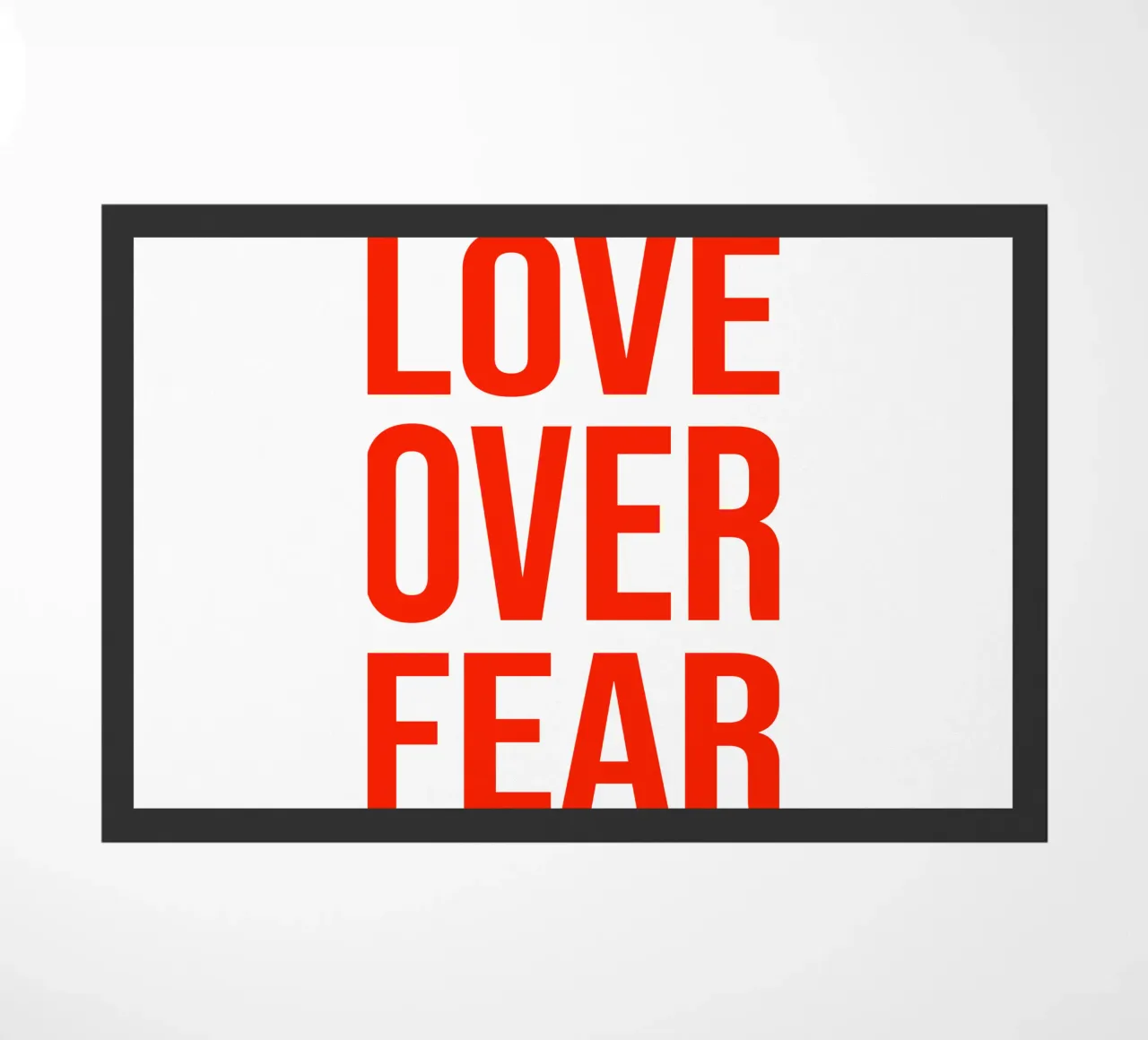 OVER series- bold letters, brave values (5 colors) zerbino da FRICKE DESIGN