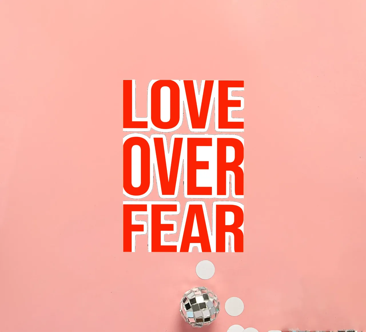 OVER series- bold letters, brave values (5 colors) adesivo da FRICKE DESIGN
