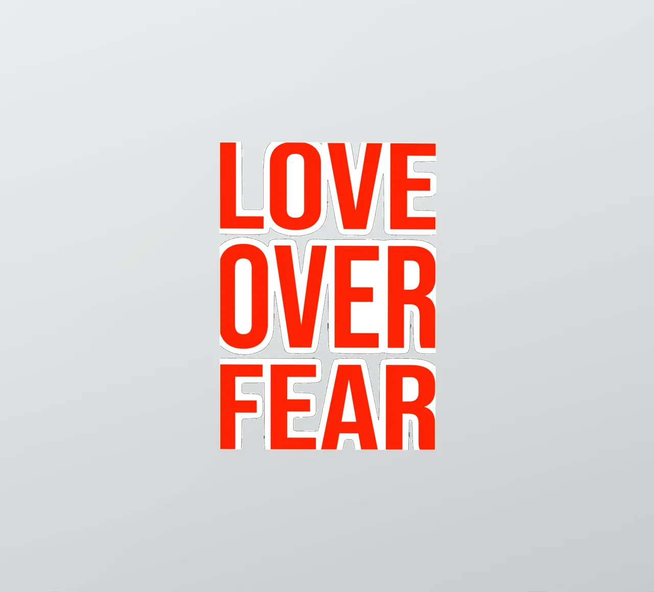 OVER series- bold letters, brave values (5 colors) adesivo da FRICKE DESIGN