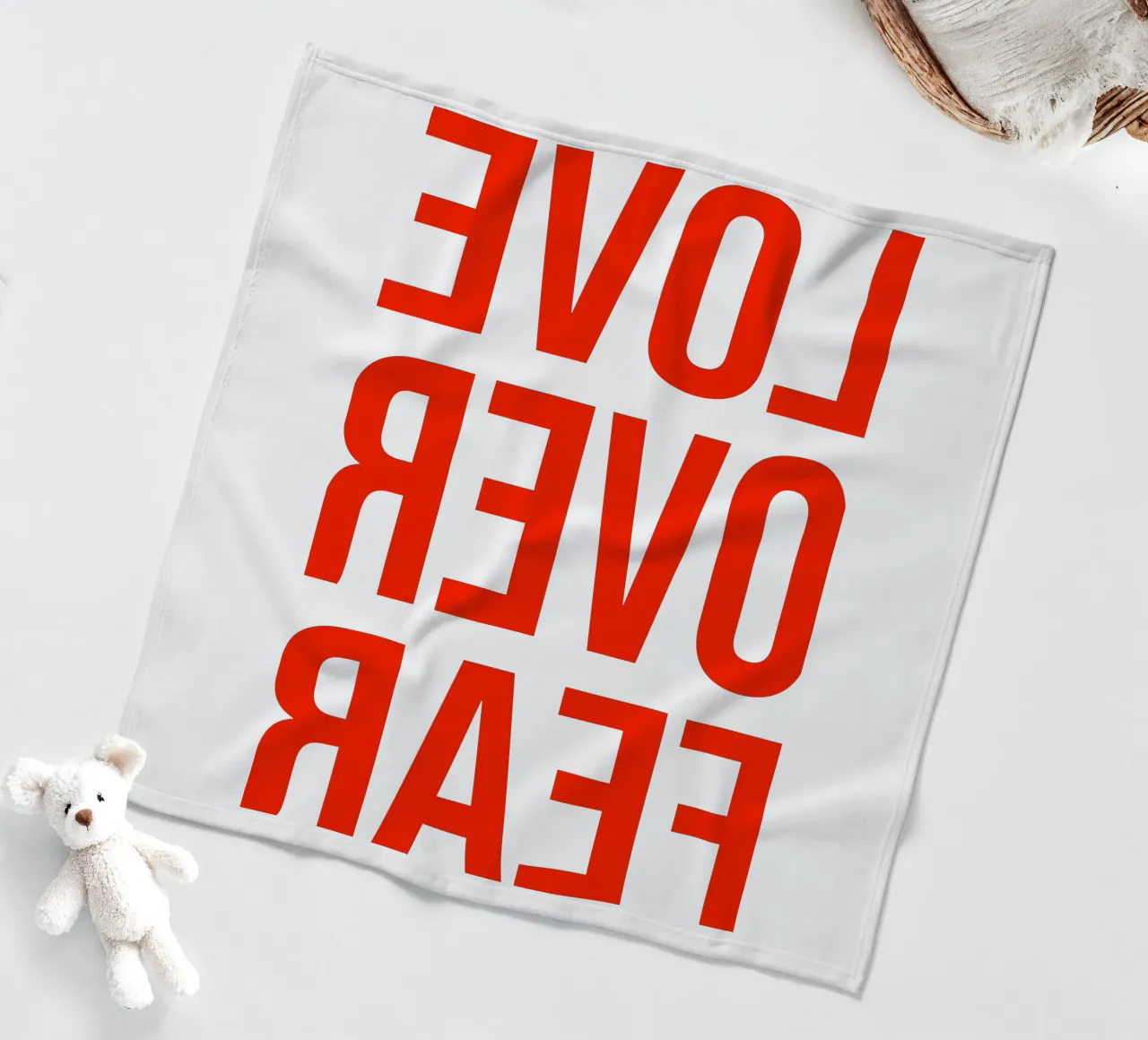 OVER series- bold letters, brave values (5 colors) coperta in pile da FRICKE DESIGN