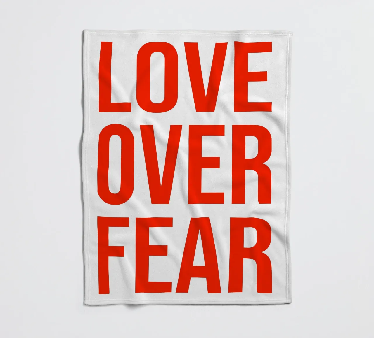 OVER series- bold letters, brave values (5 colors) coperta in pile da FRICKE DESIGN