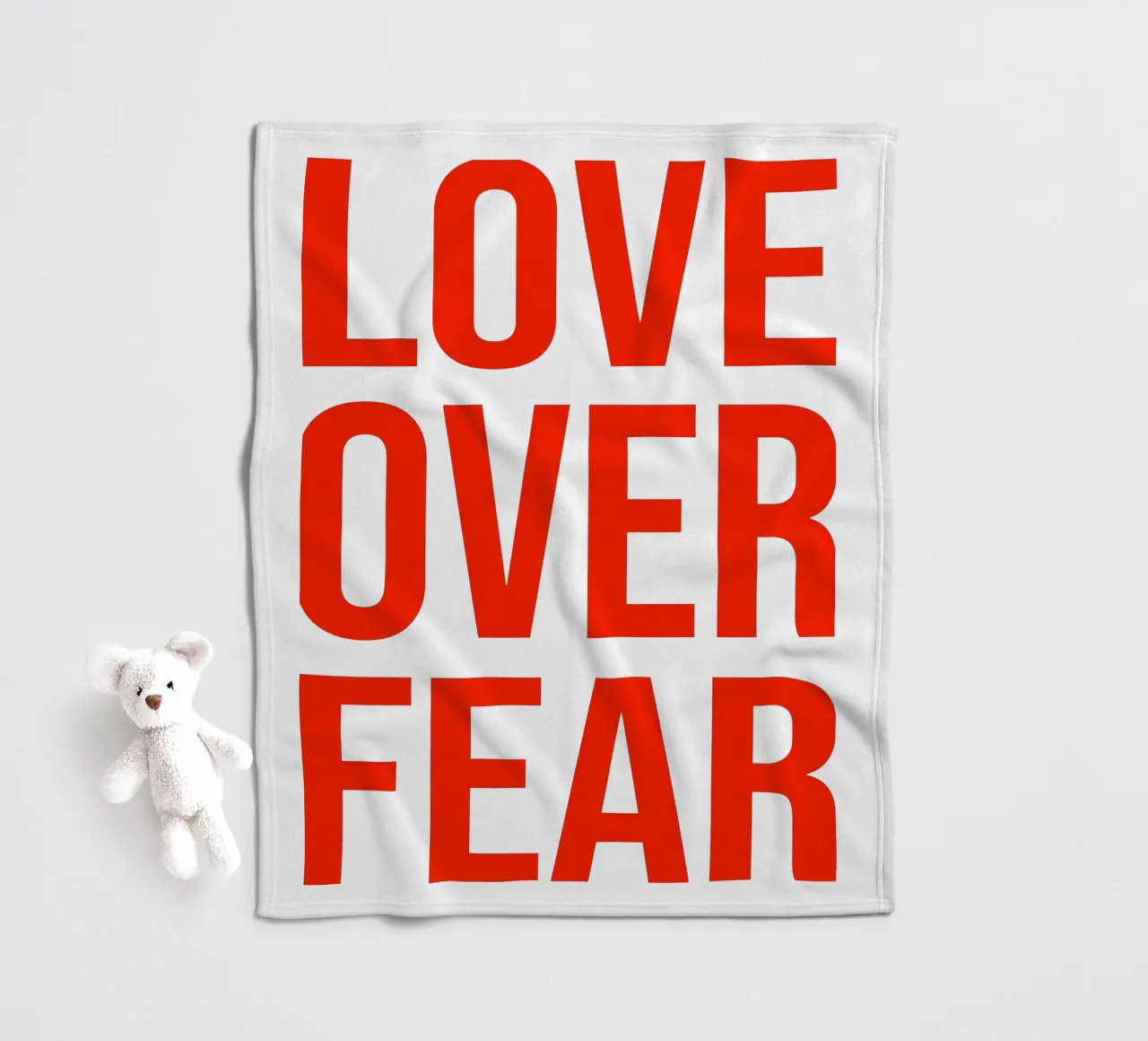 OVER series- bold letters, brave values (5 colors) coperta in pile da FRICKE DESIGN