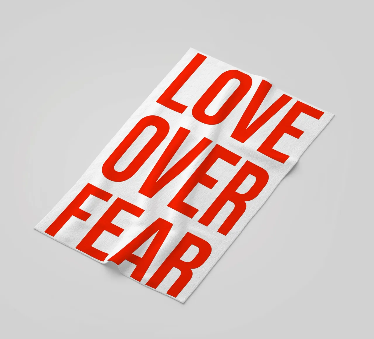 OVER series- bold letters, brave values (5 colors) telo mare da FRICKE DESIGN