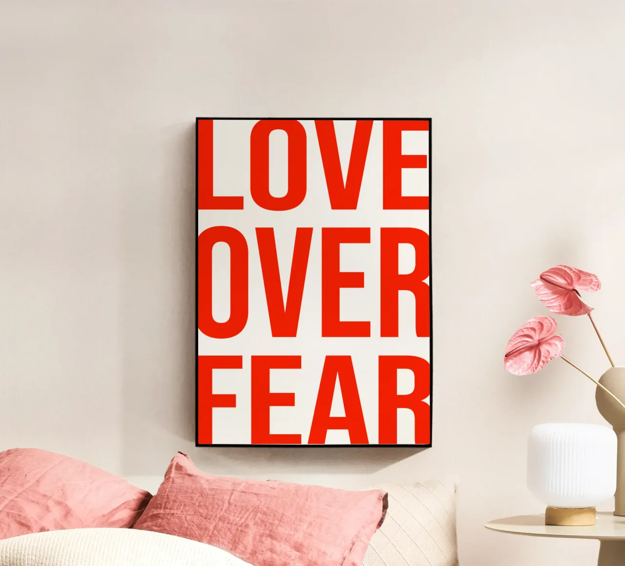 OVER series- bold letters, brave values (5 colors) plexiglass da FRICKE DESIGN