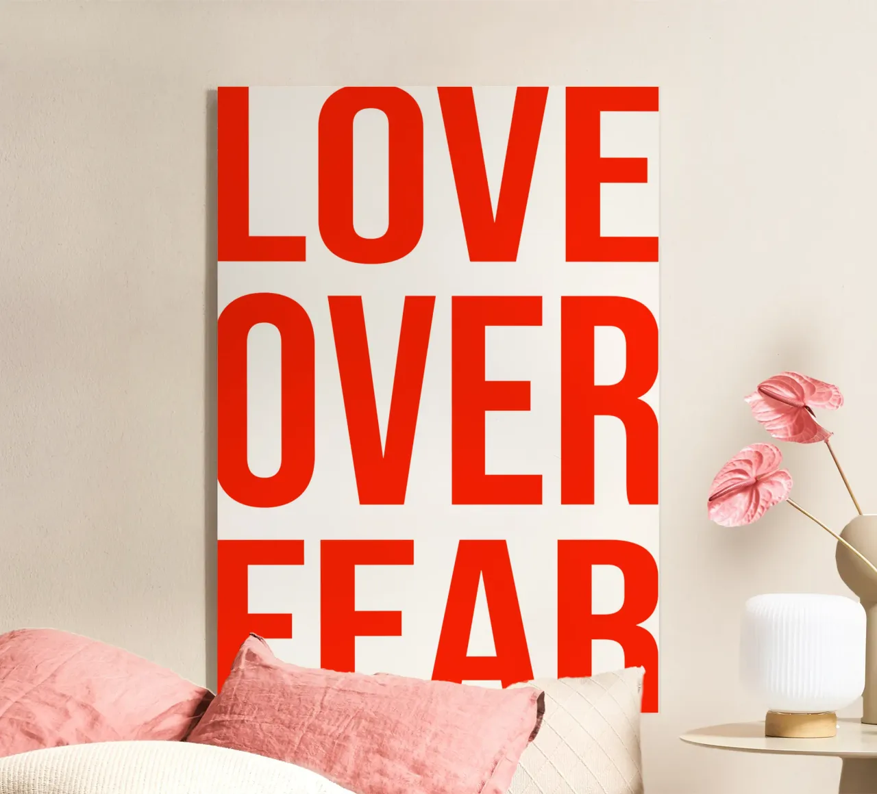 OVER series- bold letters, brave values (5 colors) plexiglass da FRICKE DESIGN