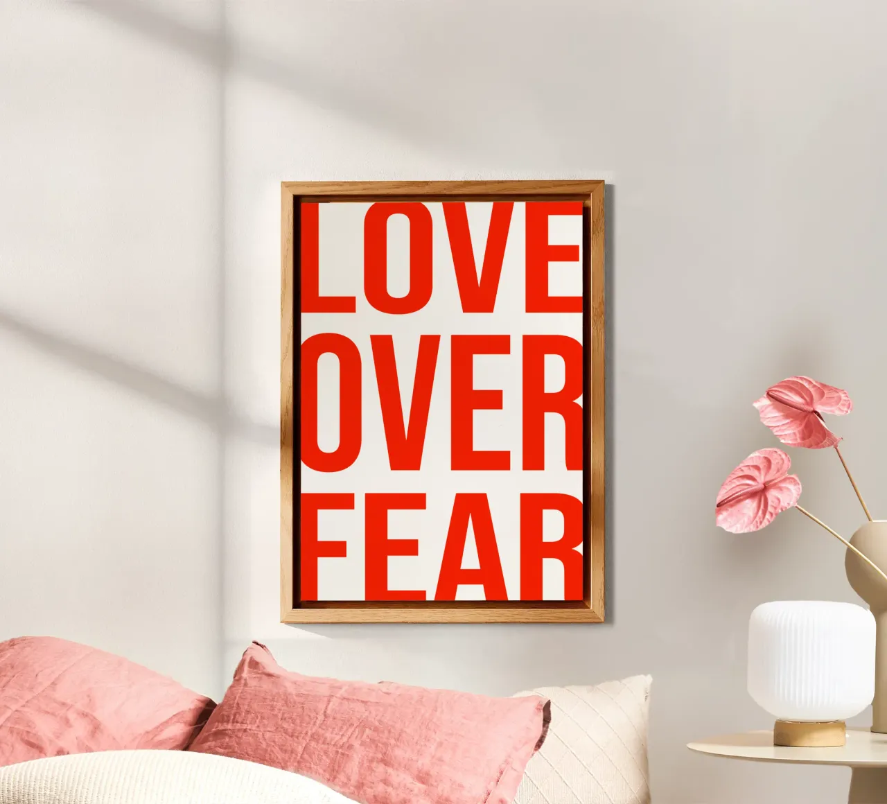 OVER series- bold letters, brave values (5 colors) pannello forex da FRICKE DESIGN