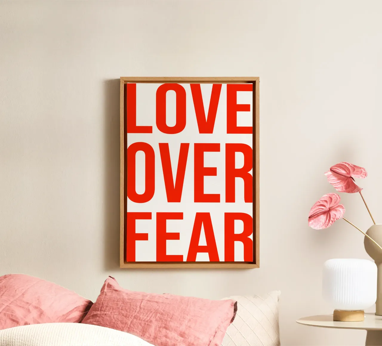 OVER series- bold letters, brave values (5 colors) tela da FRICKE DESIGN