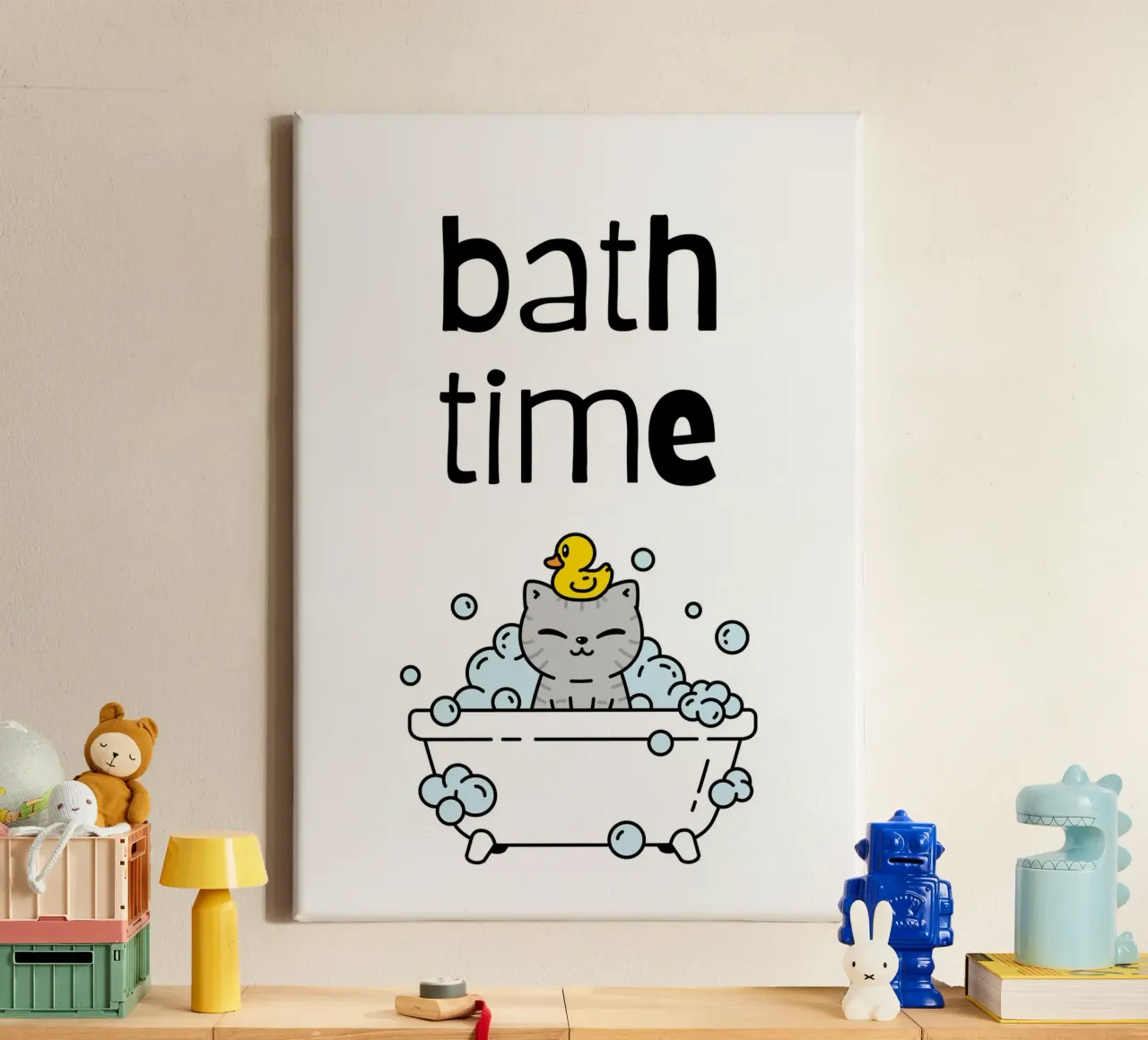 Bath Time canvas by PinkCandyWalls