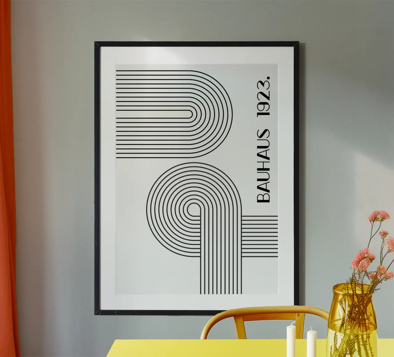 Bauhaus 1923 Poster mit Aluminium Rahmen von PinkCandyWalls