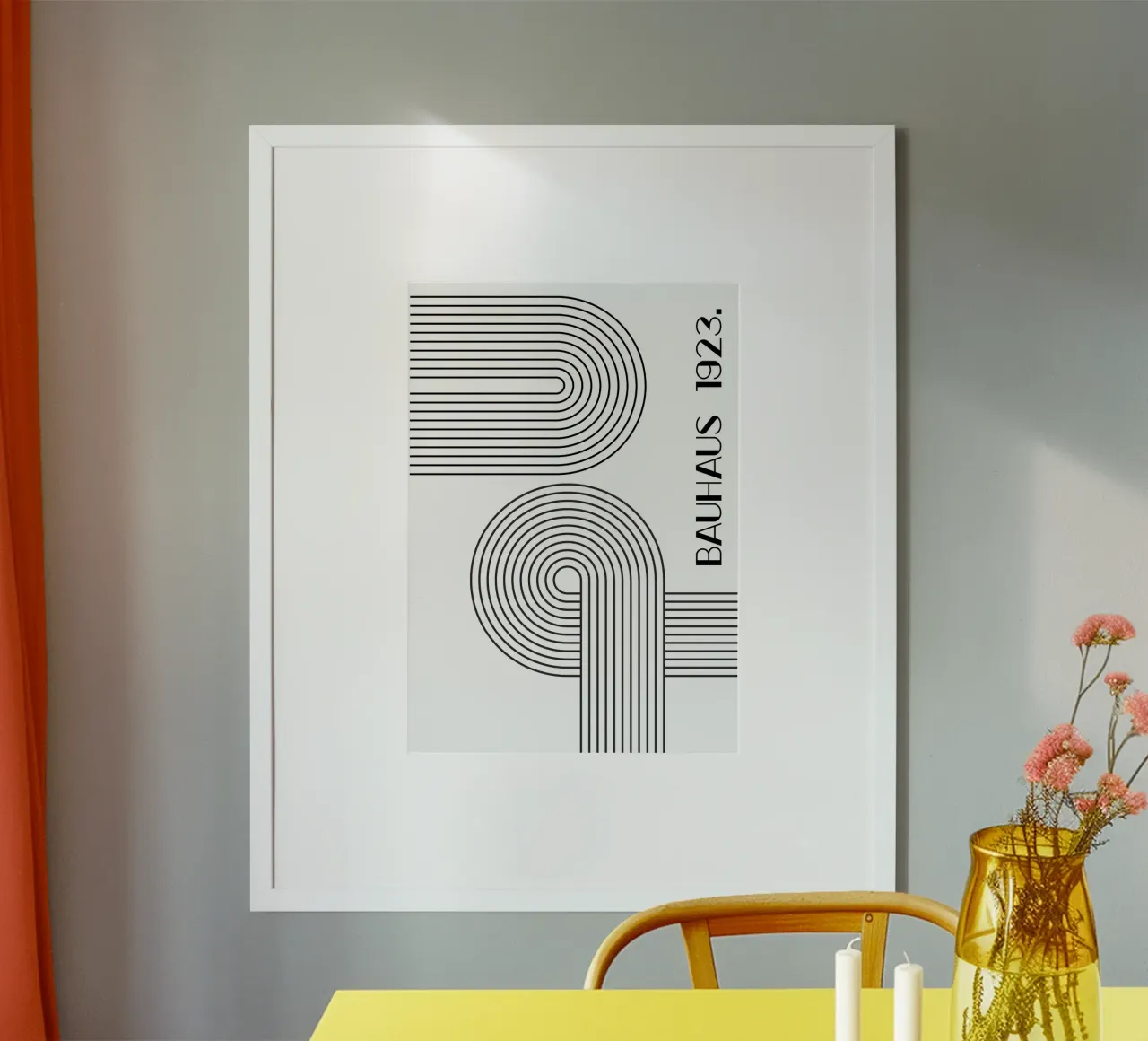 Bauhaus 1923 Poster mit Aluminium Rahmen von PinkCandyWalls