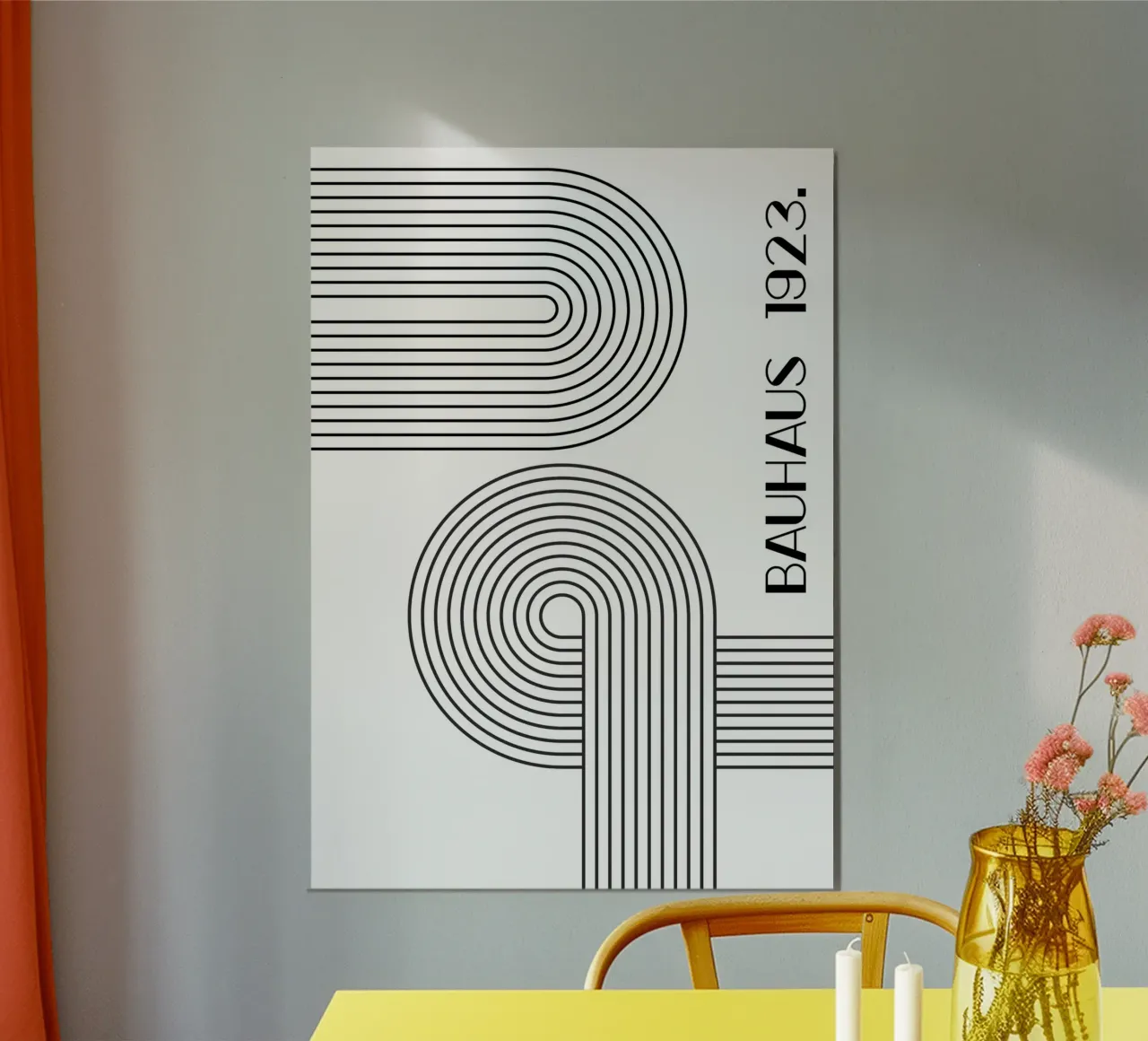 Bauhaus 1923 Poster mit Aluminium Rahmen von PinkCandyWalls