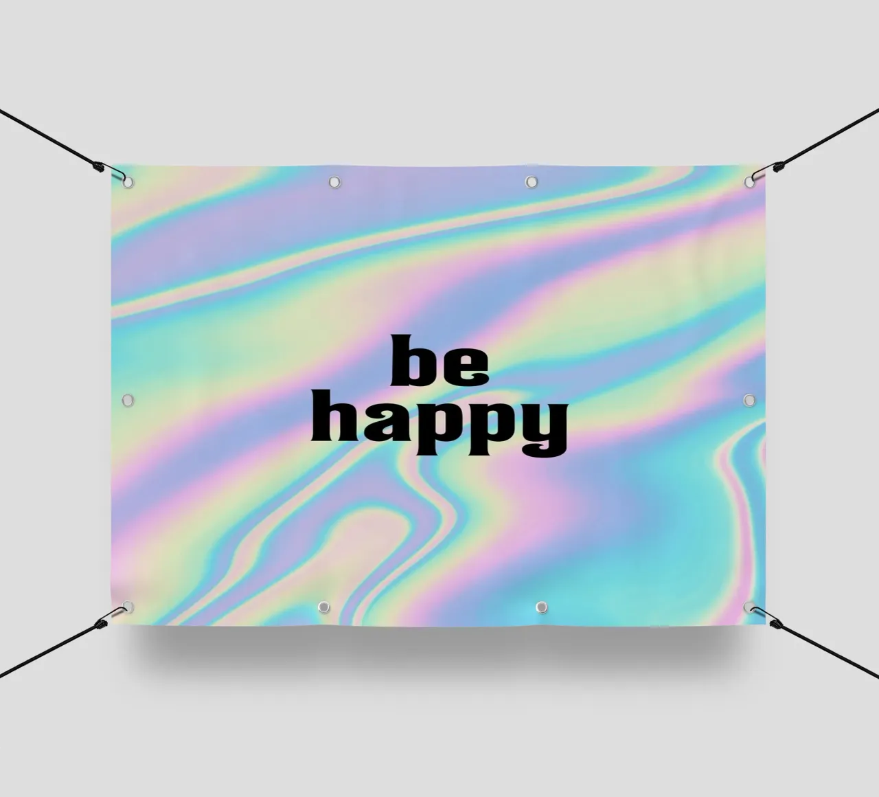 Be happy telo in pvc da PinkCandyWalls
