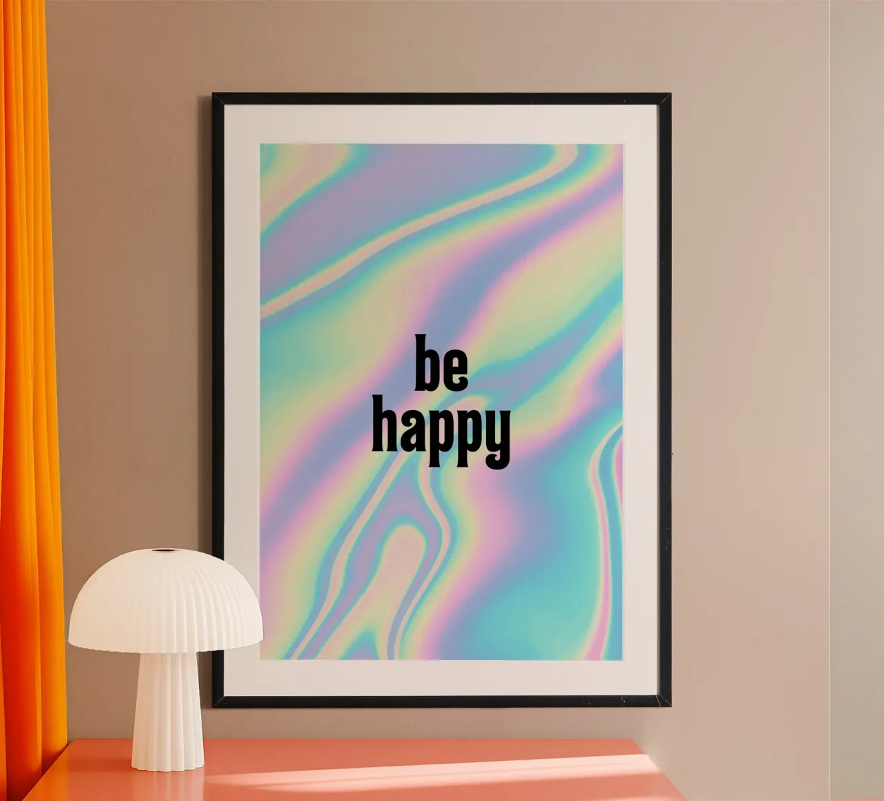 Be happy poster da PinkCandyWalls