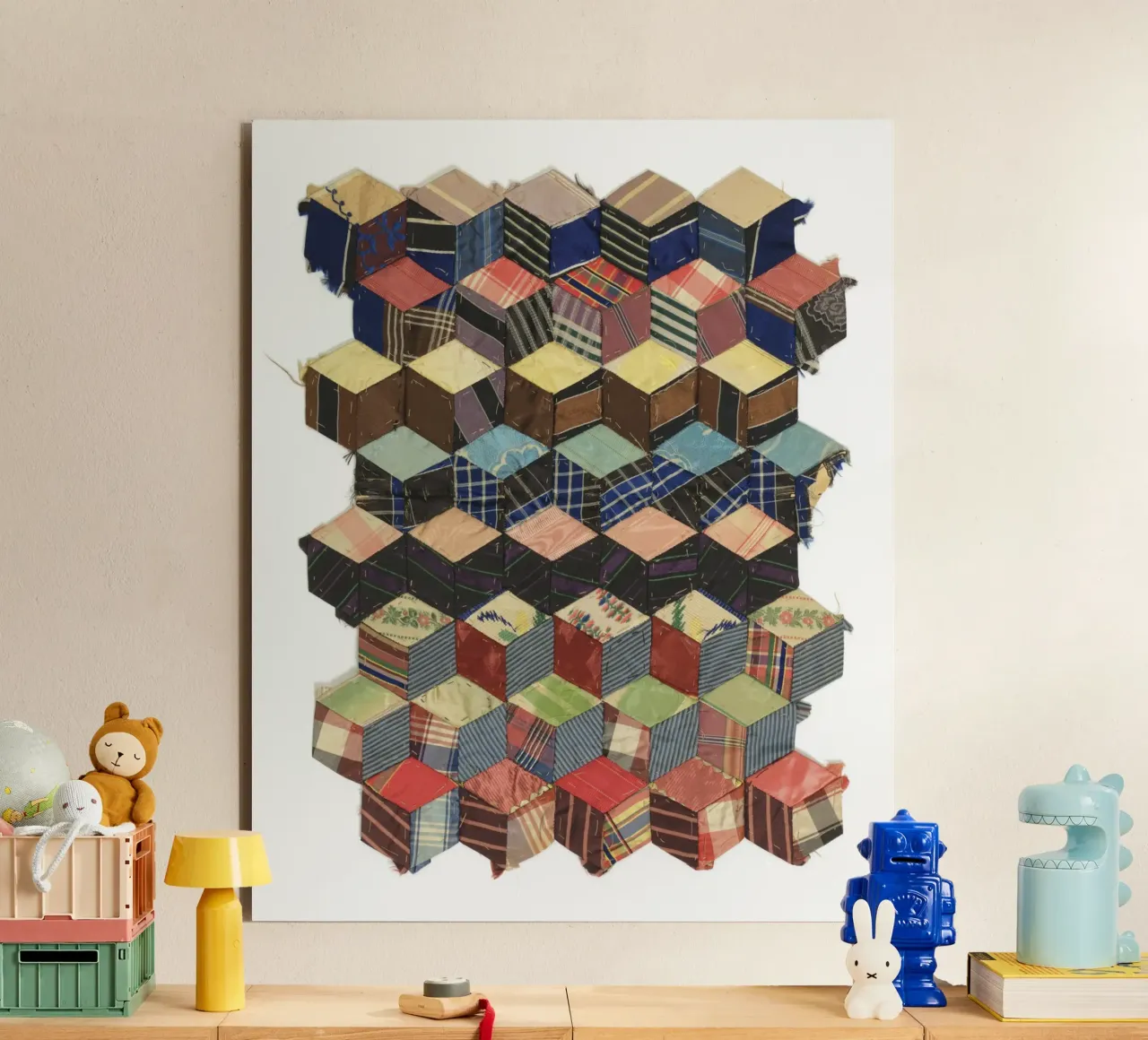 Tumbling Blocks alluminio dibond da vintageshop