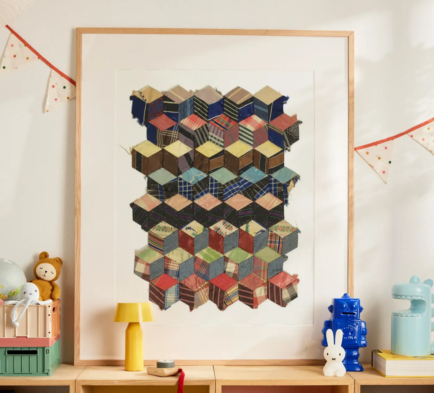 Tumbling Blocks poster by vintageshop