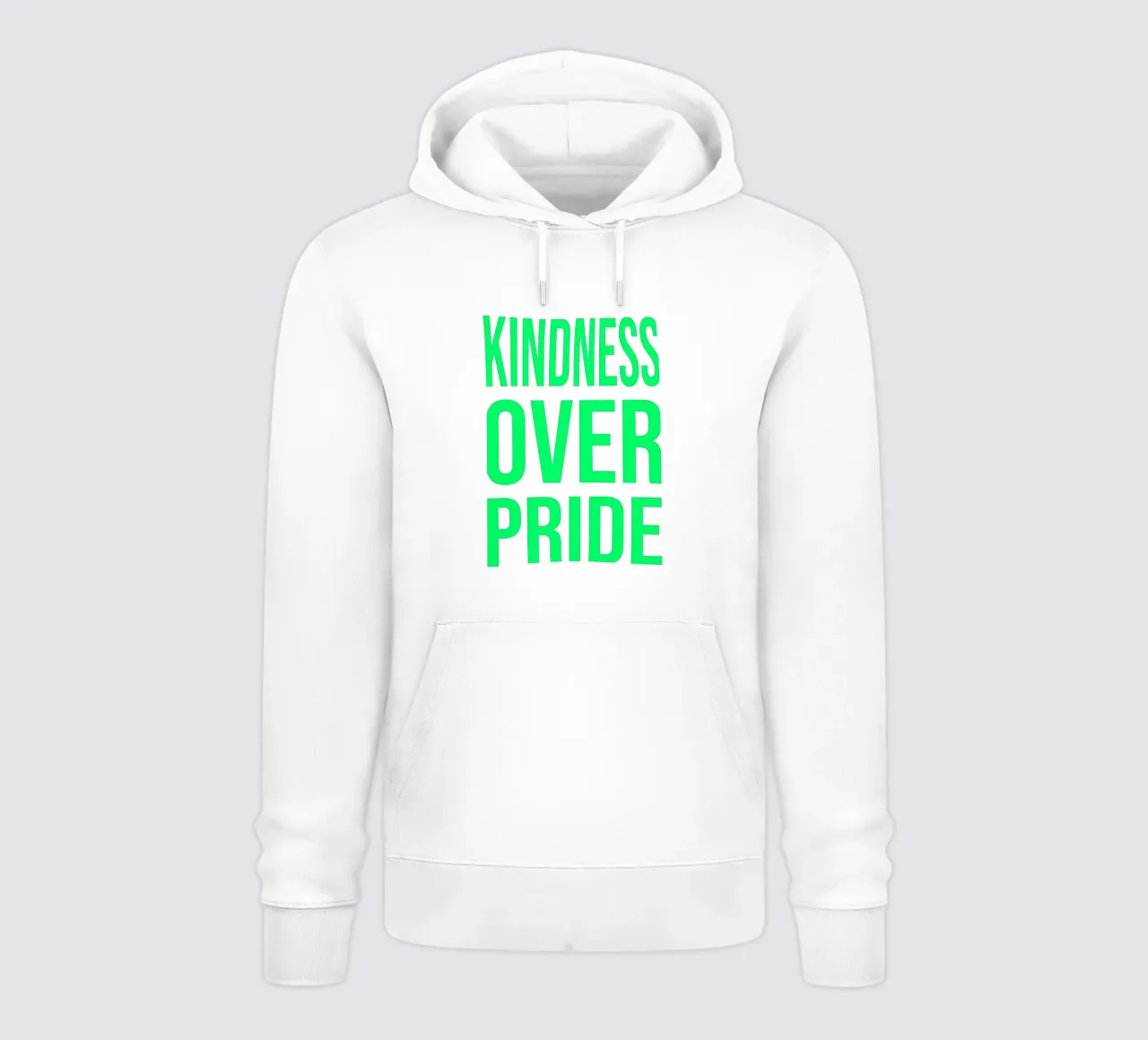 OVER series- bold letters, brave values (5 colors) felpa con cappuccio da FRICKE DESIGN
