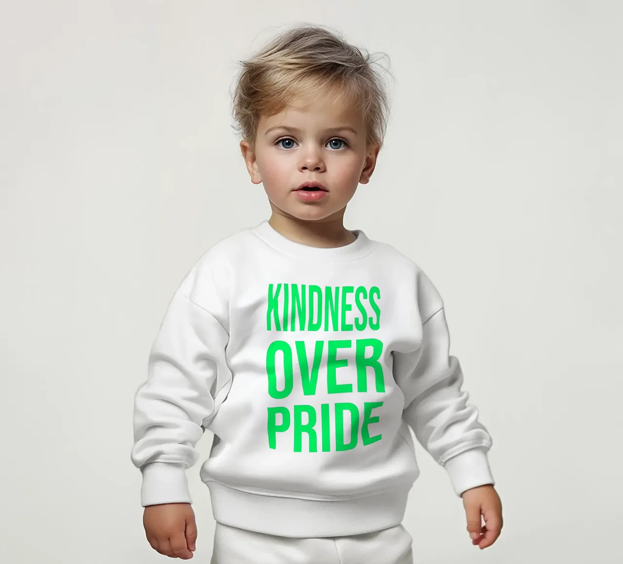 OVER series- bold letters, brave values (5 colors) felpa neonato da FRICKE DESIGN